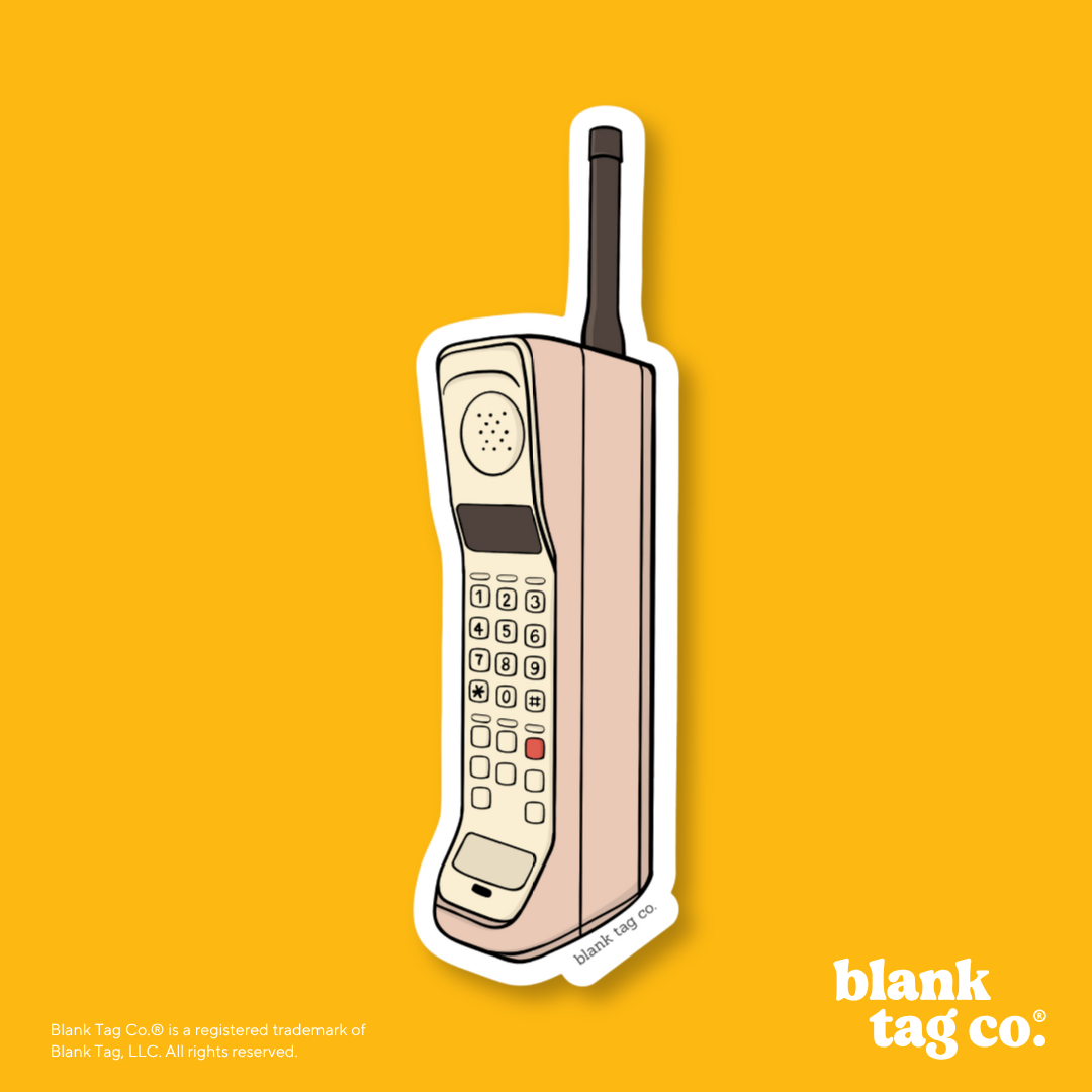Blank Tag Co.® Waterproof Sticker - Retro Cellphone