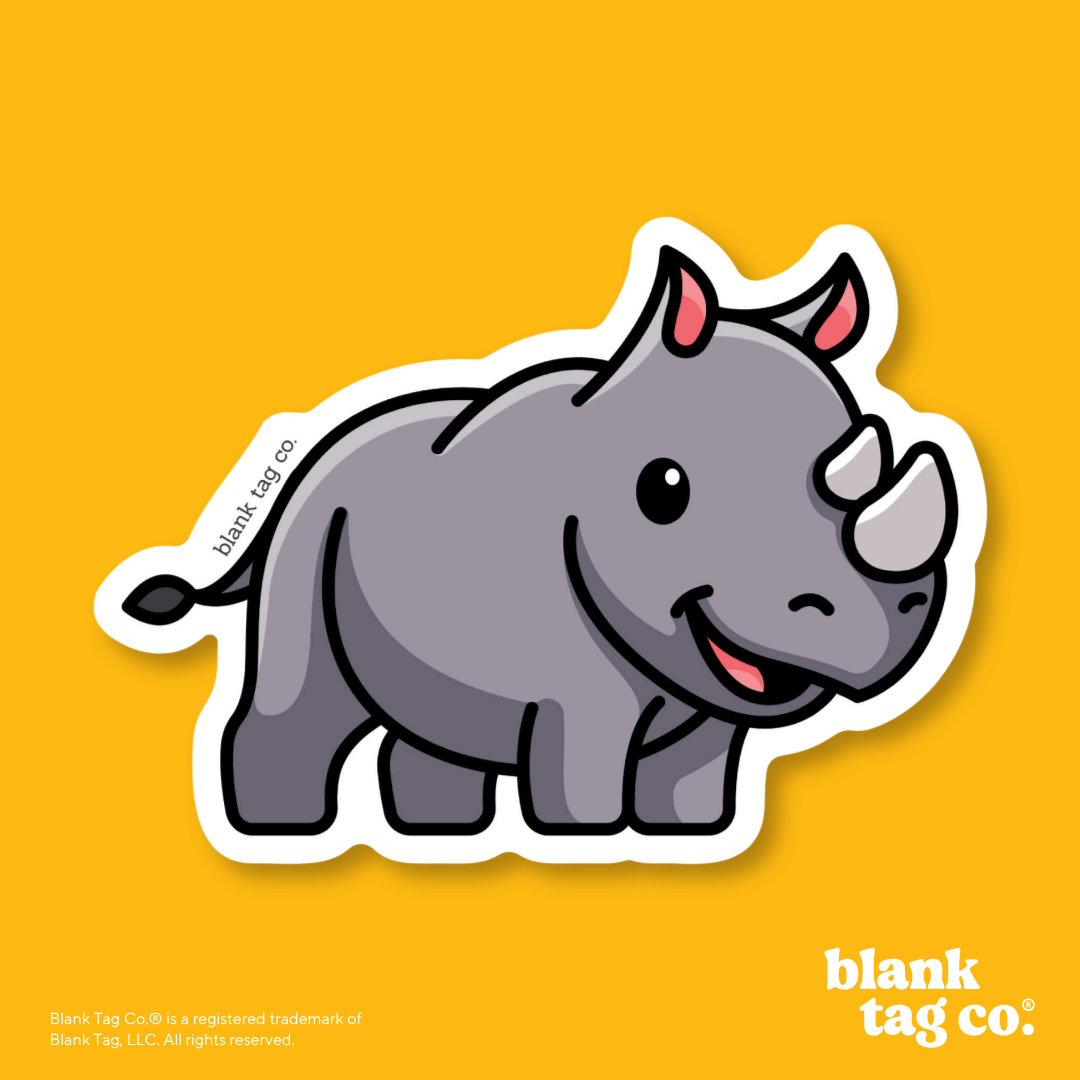 Blank Tag Co.® Waterproof Sticker - Rhino