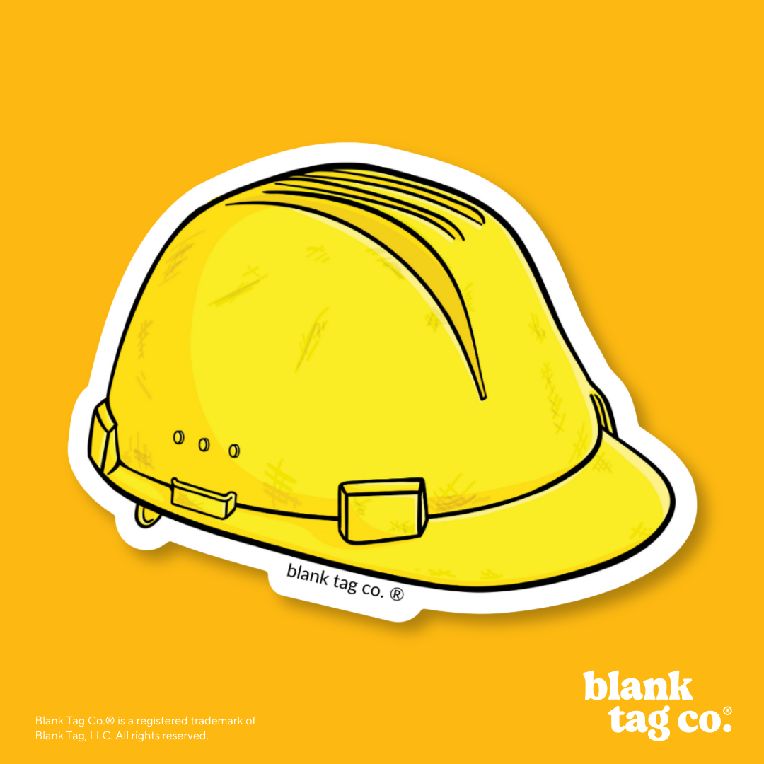 Blank Tag Co.® Waterproof Sticker - Safety Helmet