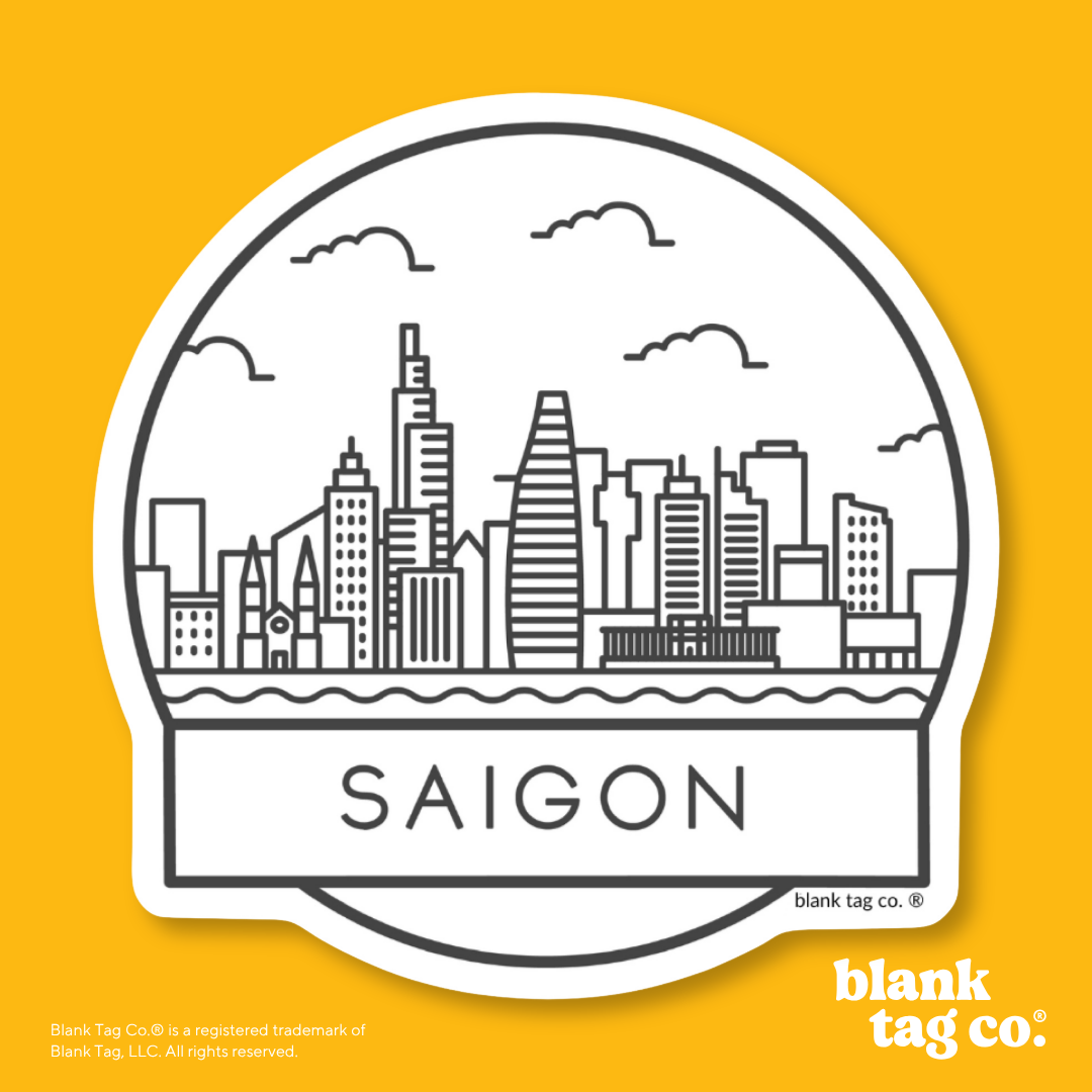 Blank Tag Co.® Waterproof Sticker - Saigon Cityscape