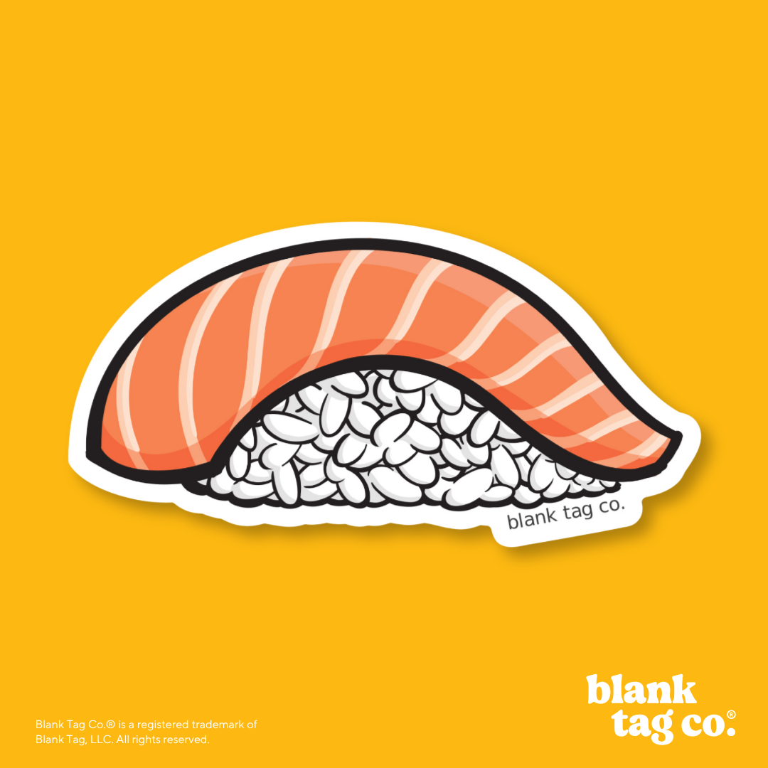 Blank Tag Co.® Waterproof Sticker - Salmon Sushi