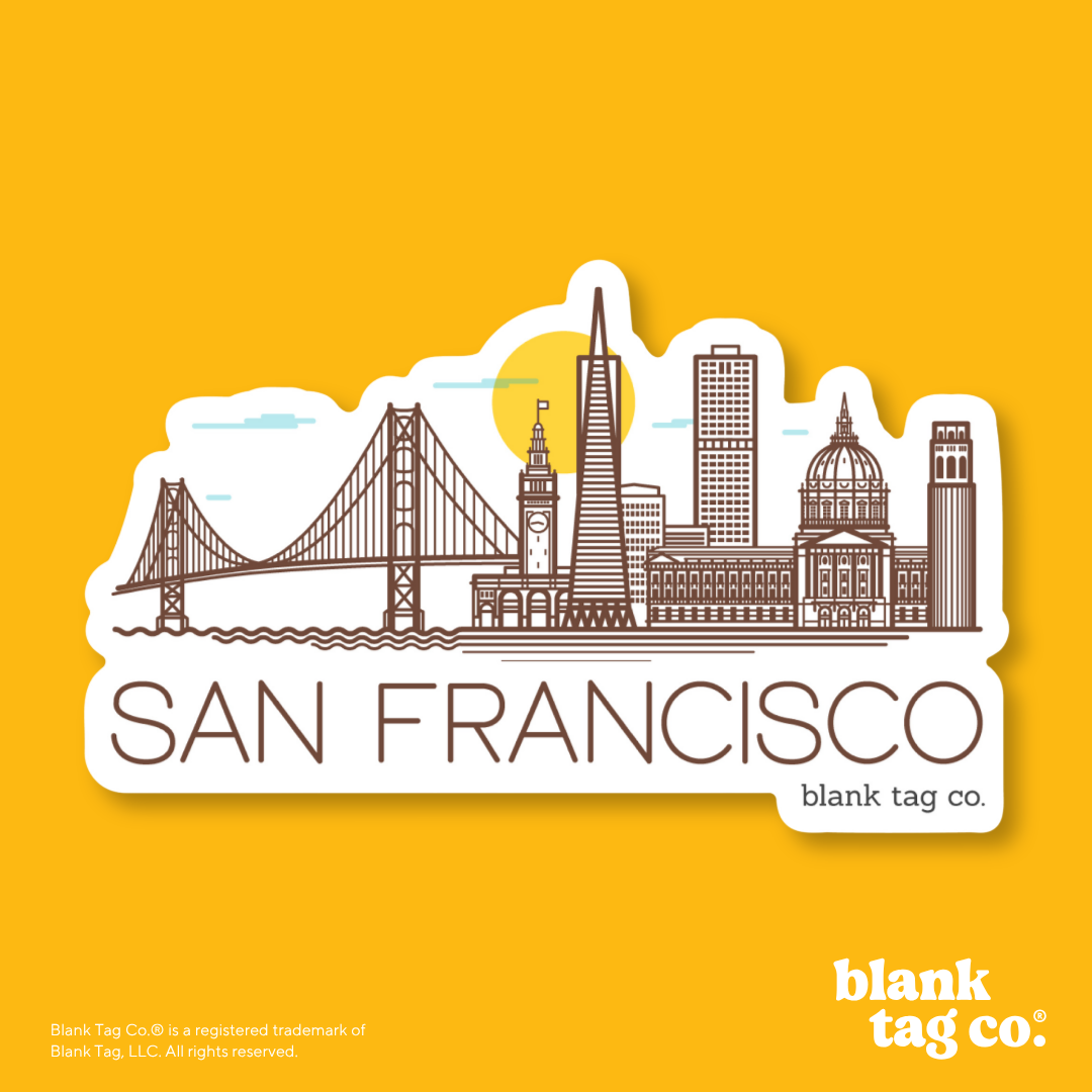 Blank Tag Co.® Waterproof Sticker - San Francisco Monuments