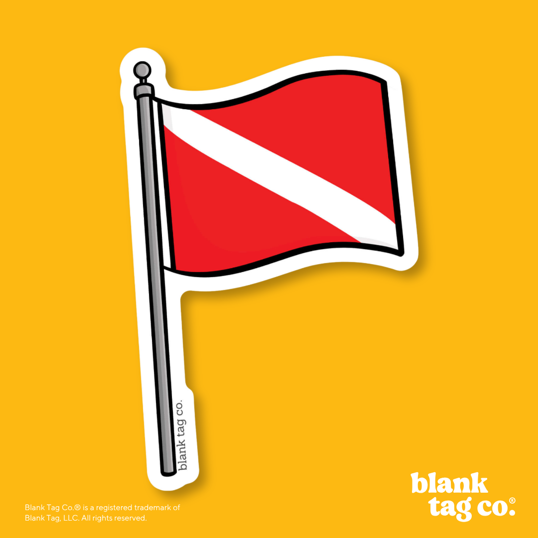 Blank Tag Co.® Waterproof Sticker - Scuba Flag