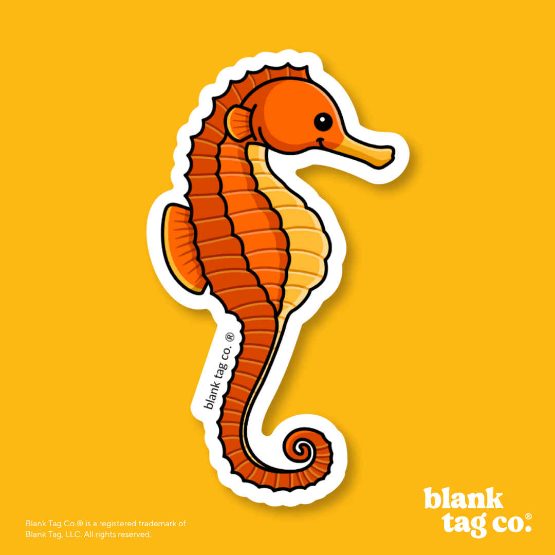 Blank Tag Co.® Waterproof Sticker - Seahorse