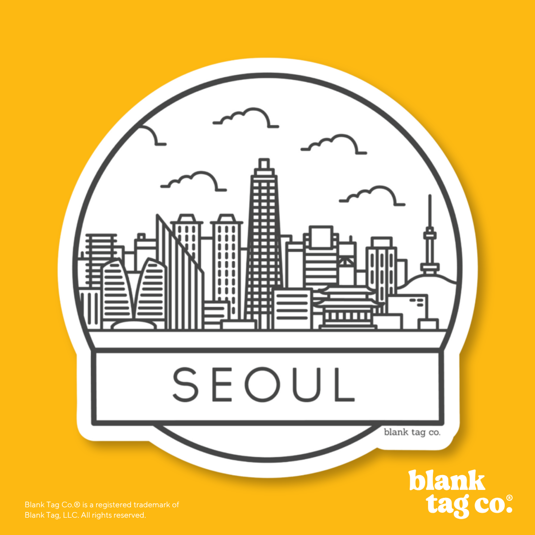 Blank Tag Co.® Waterproof Sticker - Seoul Cityscape