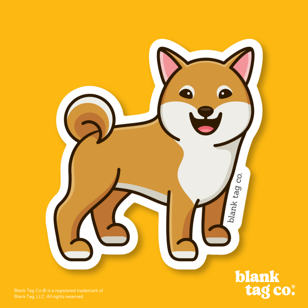 Blank Tag Co.® Waterproof Sticker - Shiba Inu