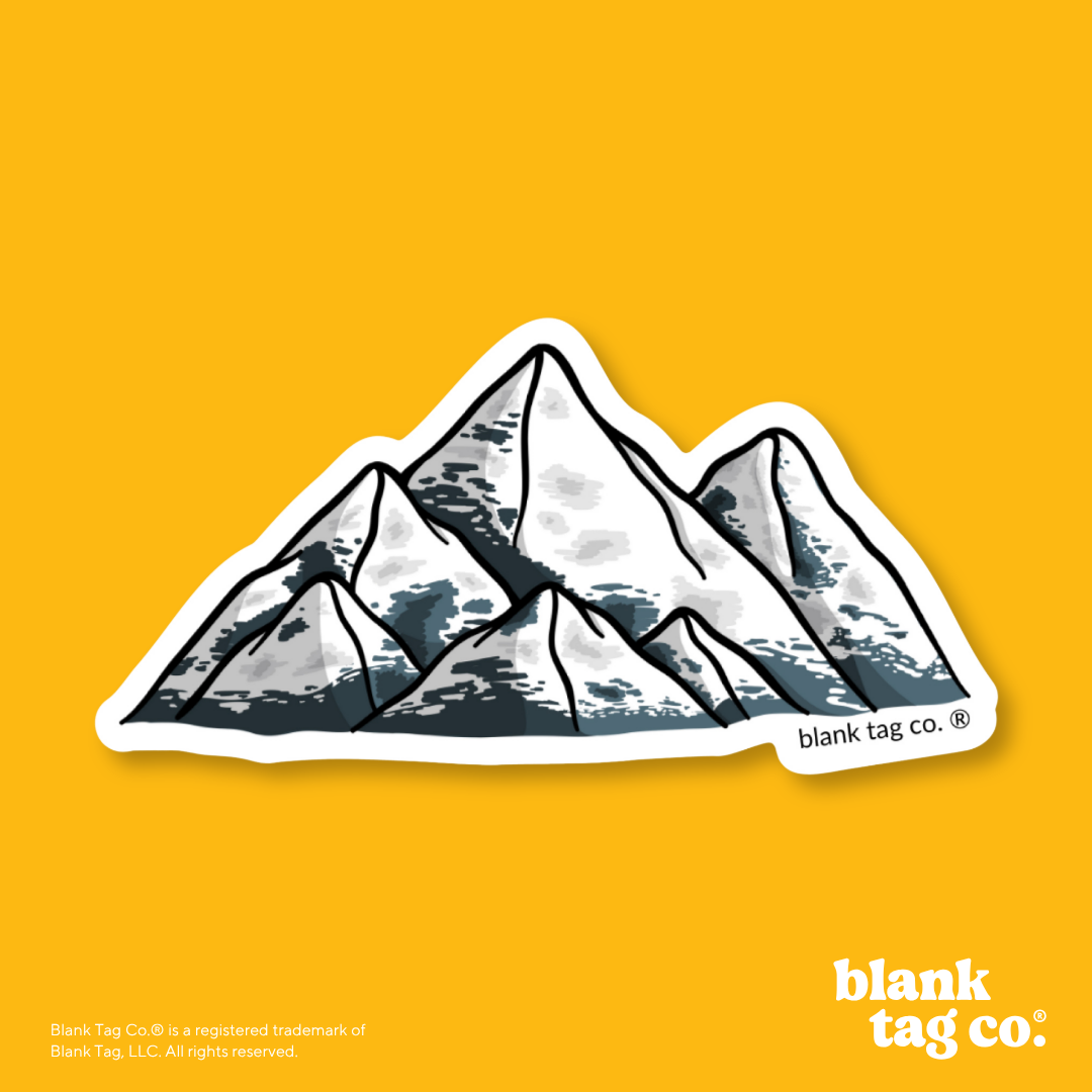 Blank Tag Co.® Waterproof Sticker - Snow Capped Mountain