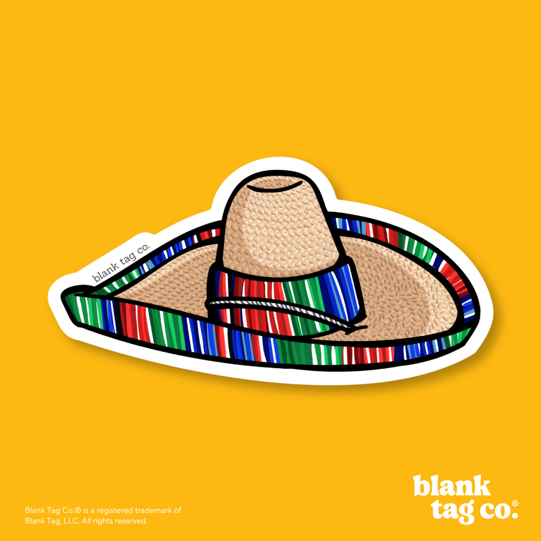 Blank Tag Co.® Waterproof Sticker - Sombrero