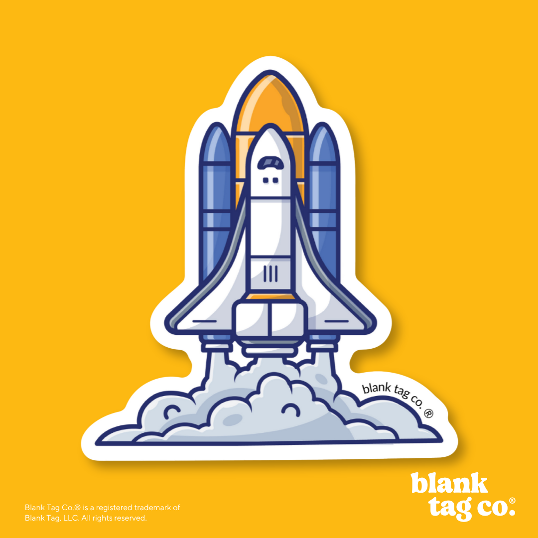 Blank Tag Co.® Waterproof Sticker - Space Shuttle