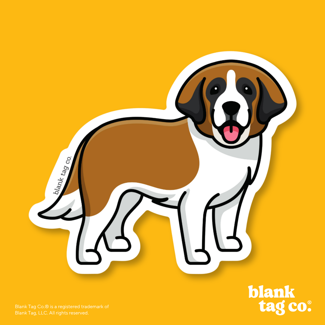 Blank Tag Co.® Waterproof Sticker - St. Bernard