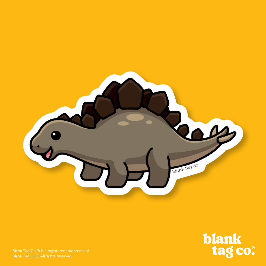 Blank Tag Co.® Waterproof Sticker - Stegosaurus