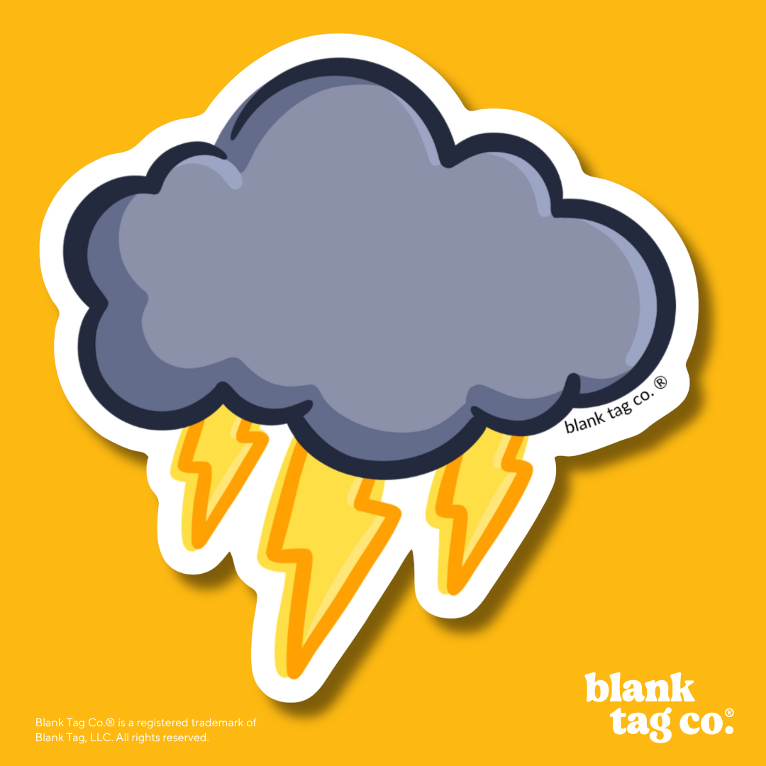 Blank Tag Co.® Waterproof Sticker - Storm Cloud