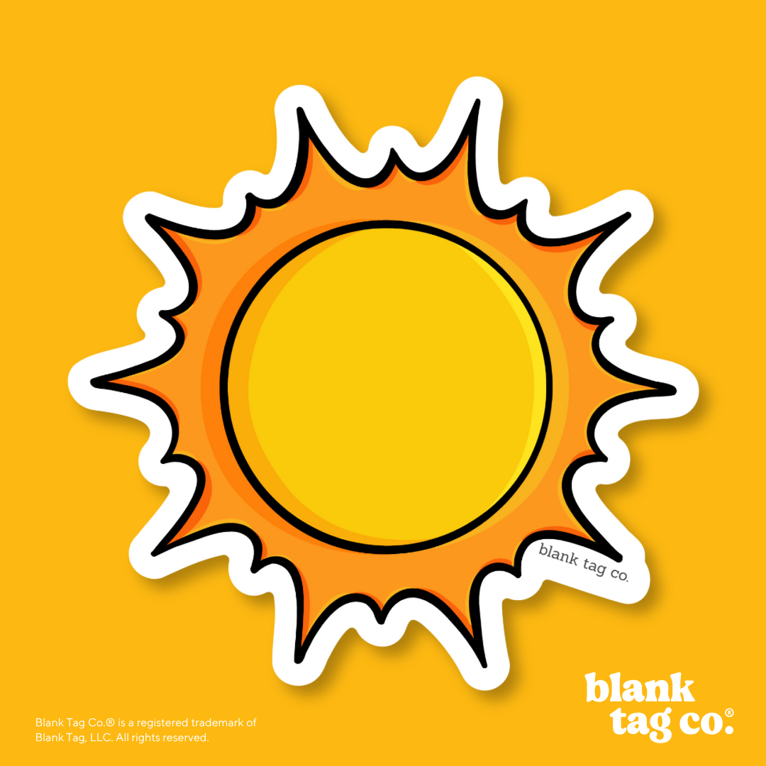Blank Tag Co.® Waterproof Sticker - Sun
