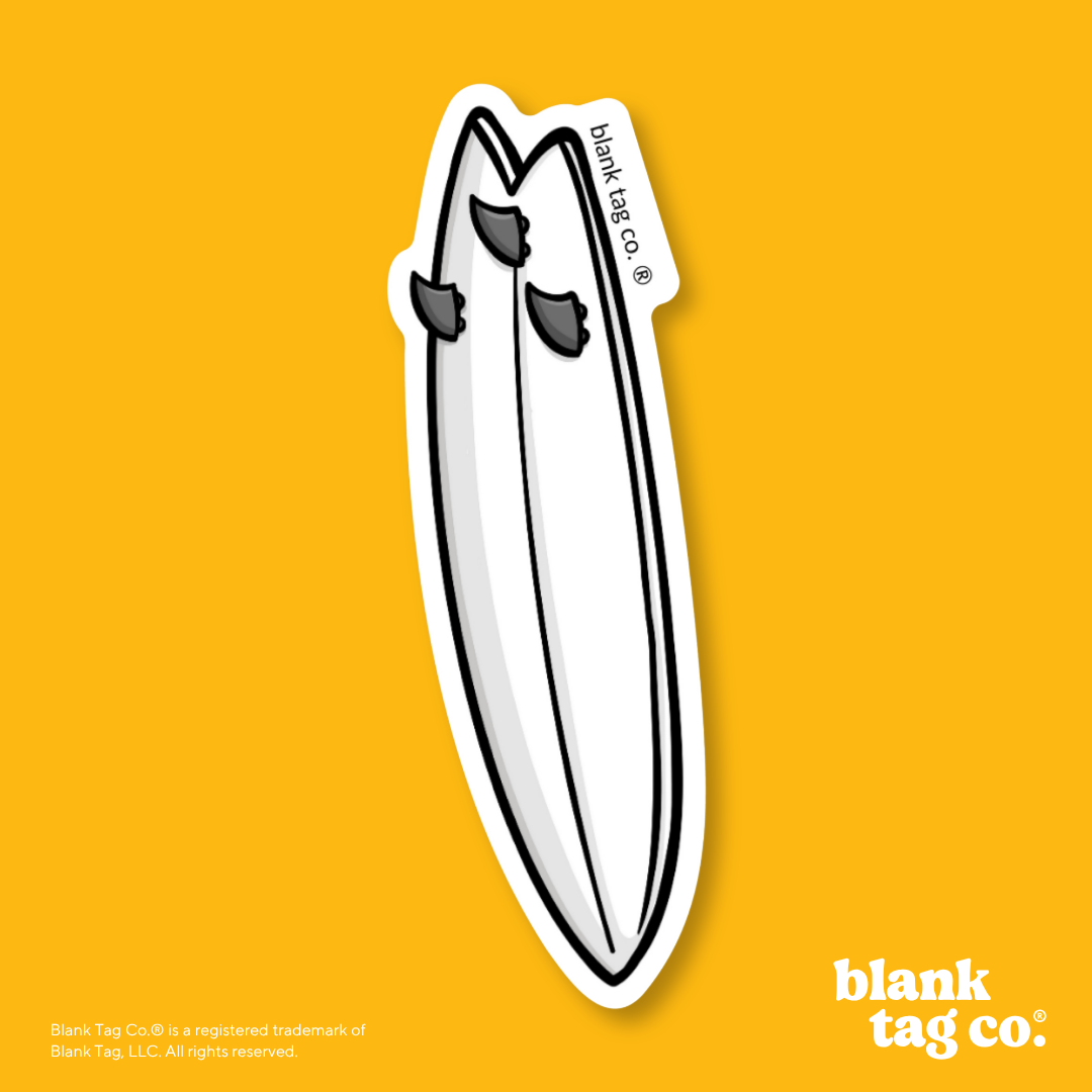 Blank Tag Co.® Waterproof Sticker - Surf Board