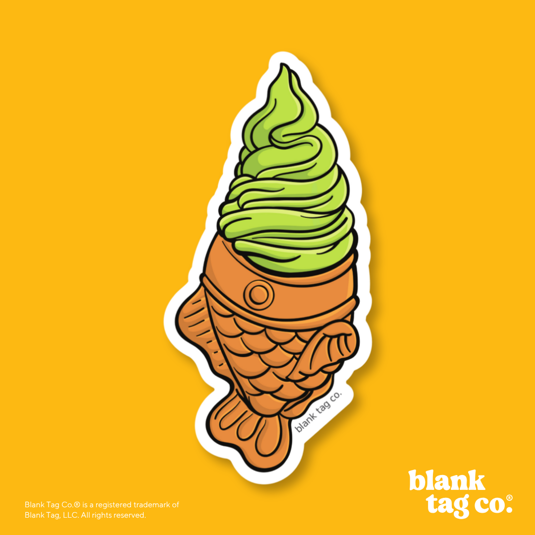 Blank Tag Co.® Waterproof Sticker - Taiyaki With Ice Cream