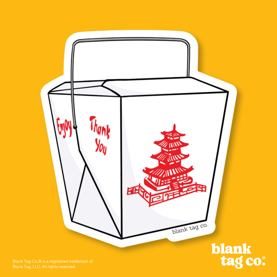Blank Tag Co.® Waterproof Sticker - Takeout Container