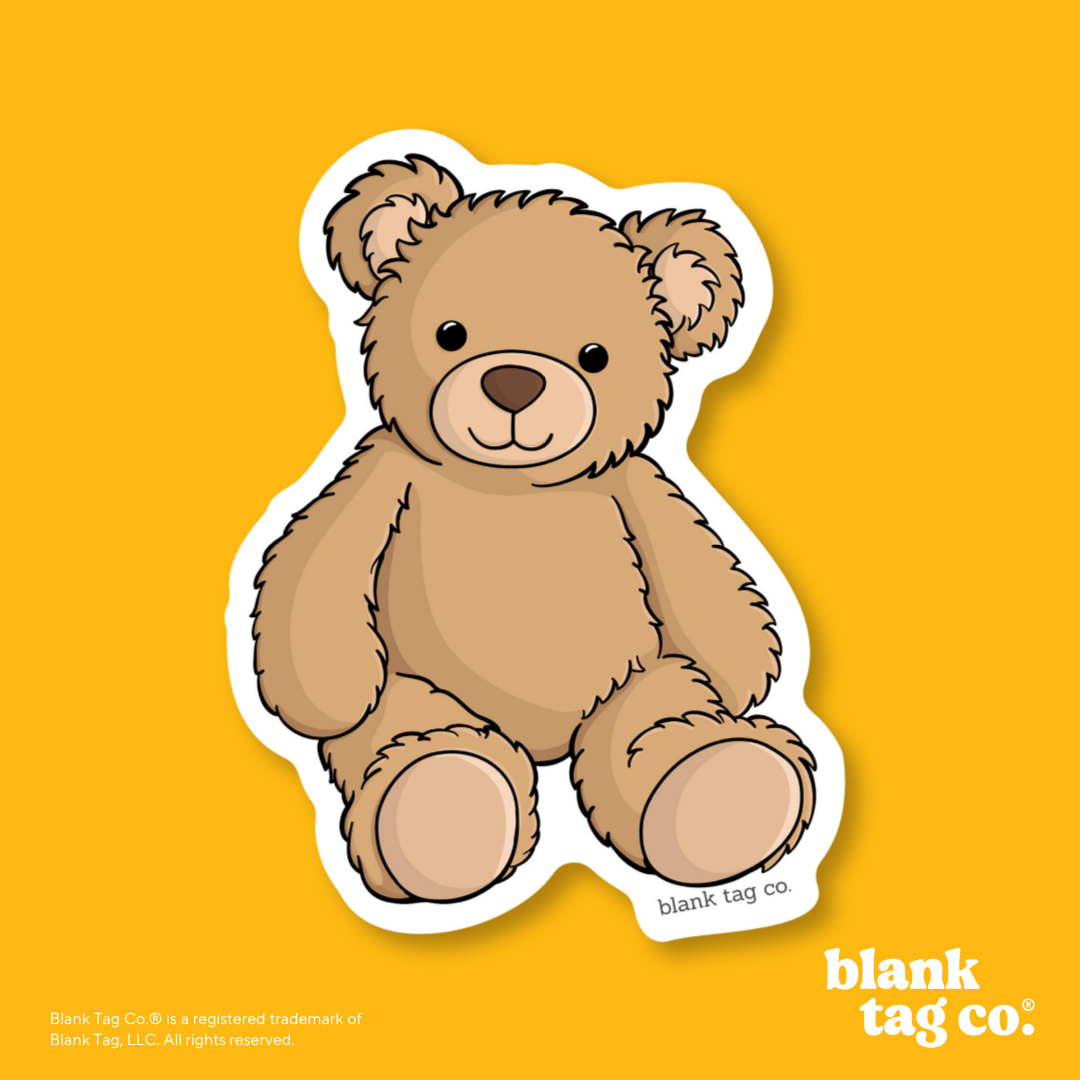 Blank Tag Co.® Waterproof Sticker - Teddy Bear