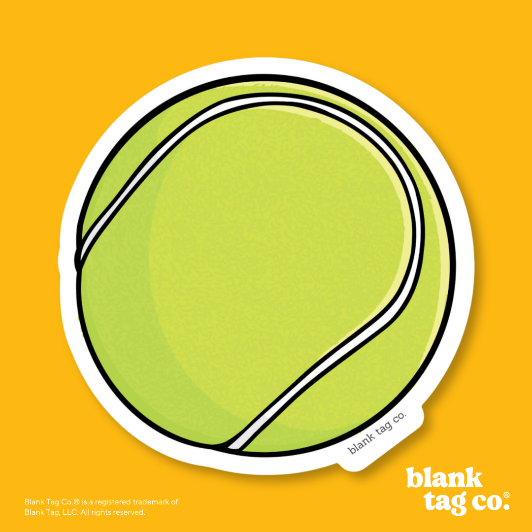 Blank Tag Co.® Waterproof Sticker - Tennis Ball