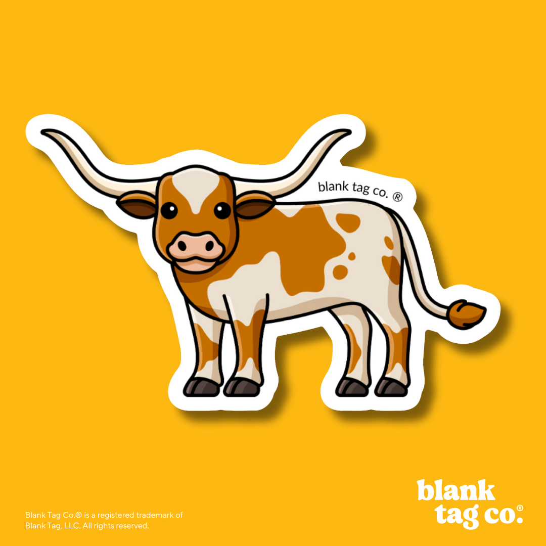 Blank Tag Co.® Waterproof Sticker - Texas Longhorn