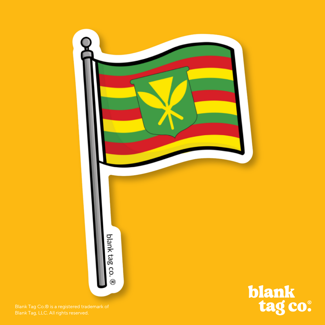 Blank Tag Co.® Waterproof Sticker - Traditional Hawaii Flag