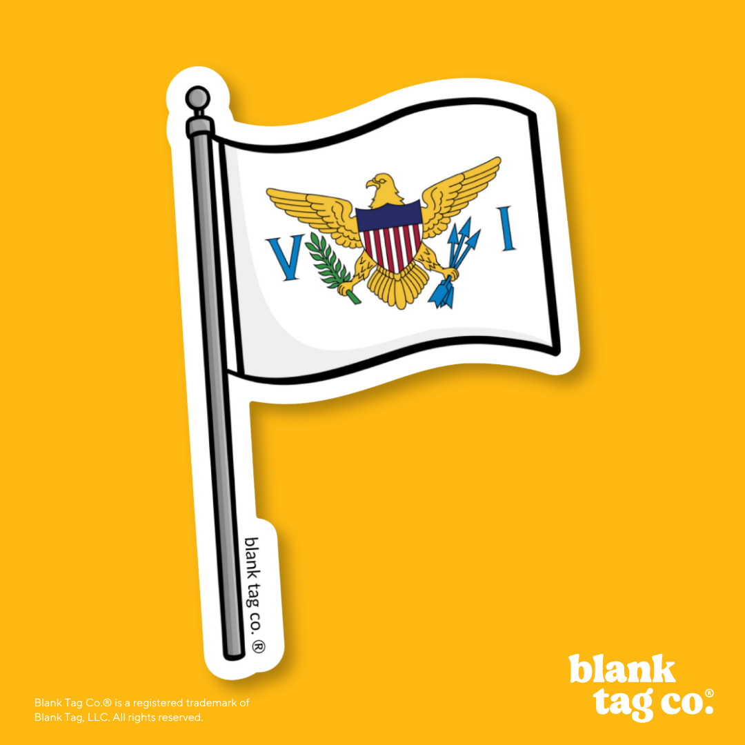 Blank Tag Co.® Waterproof Sticker - U.S. Virgin Islands Flag