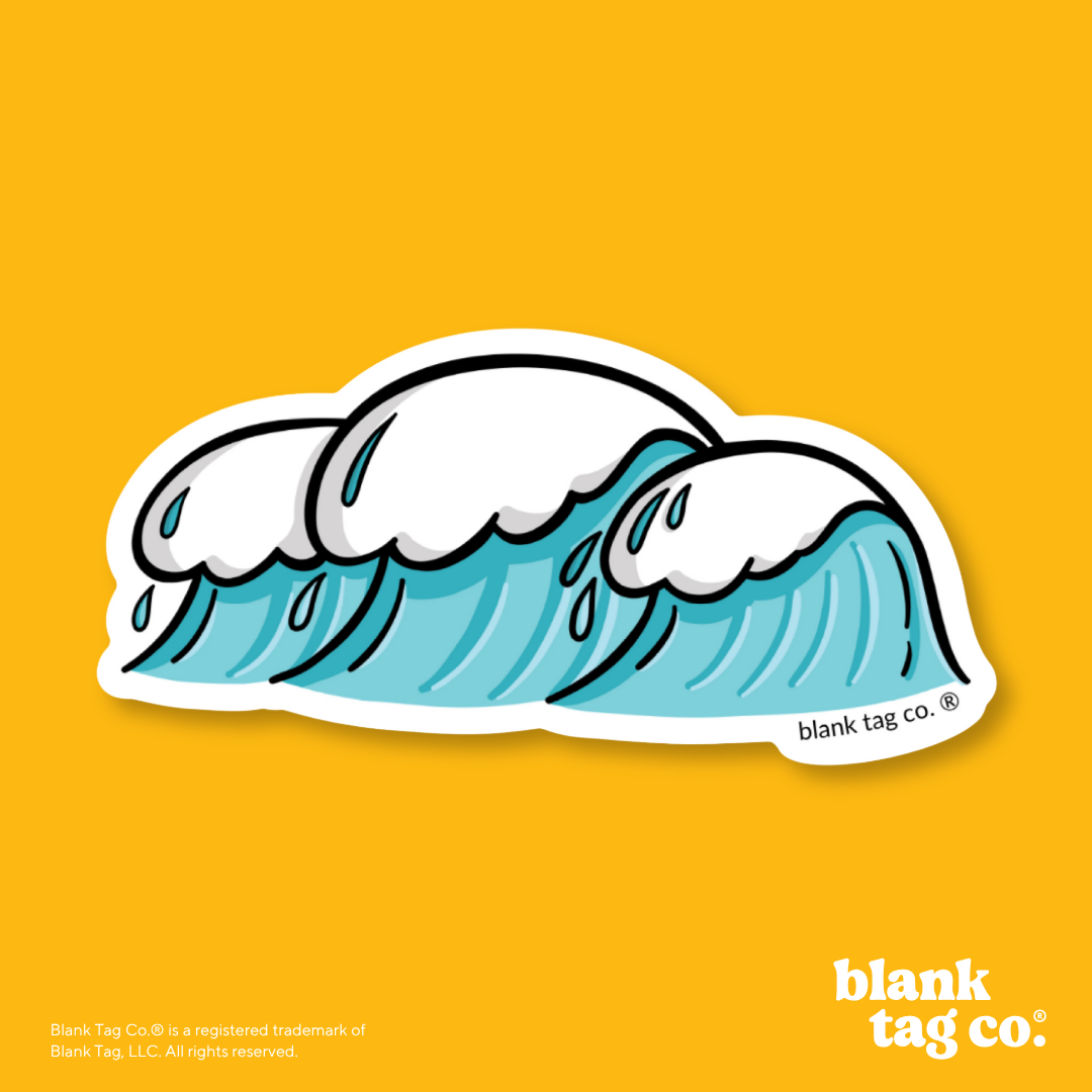 Blank Tag Co.® Waterproof Sticker - Waves