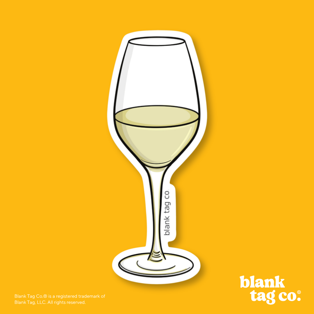 Blank Tag Co.® Waterproof Sticker - White Wine