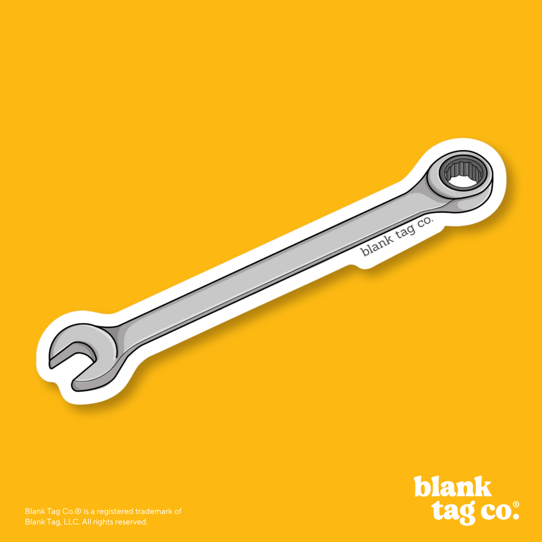 Blank Tag Co.® Waterproof Sticker - Wrench