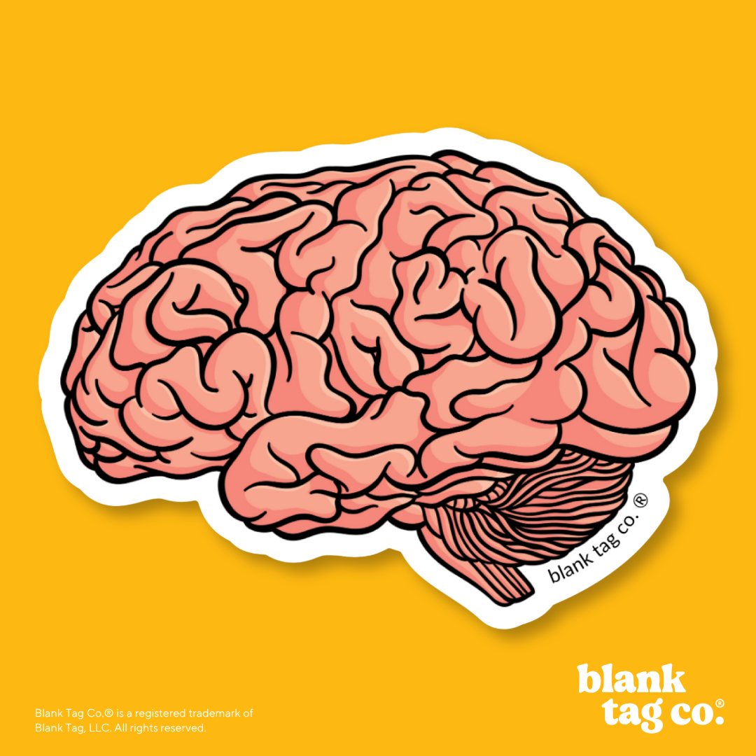 Blank Tag Co.® Waterproof Sticker - Anatomical Brain