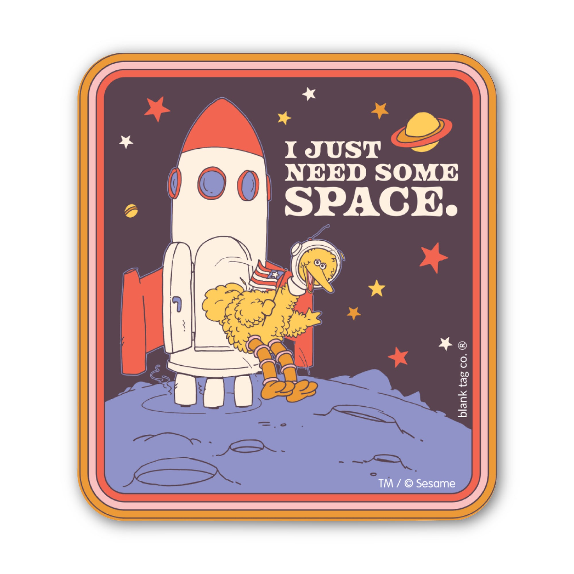 Sesame Street® Waterproof Sticker - I Just Need Some Space