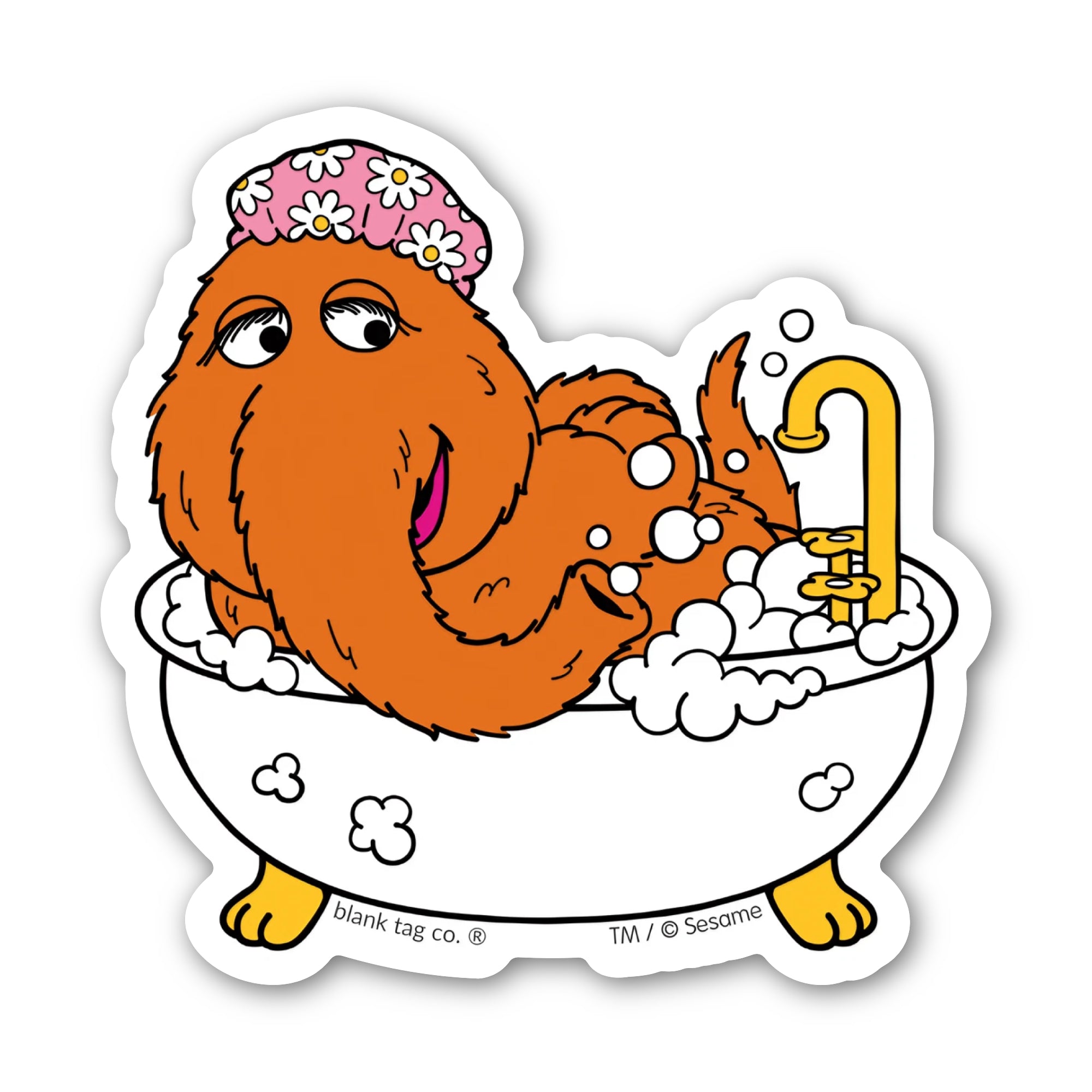 Sesame Street® Waterproof Sticker - Bathing Mr. Snuffleupagus