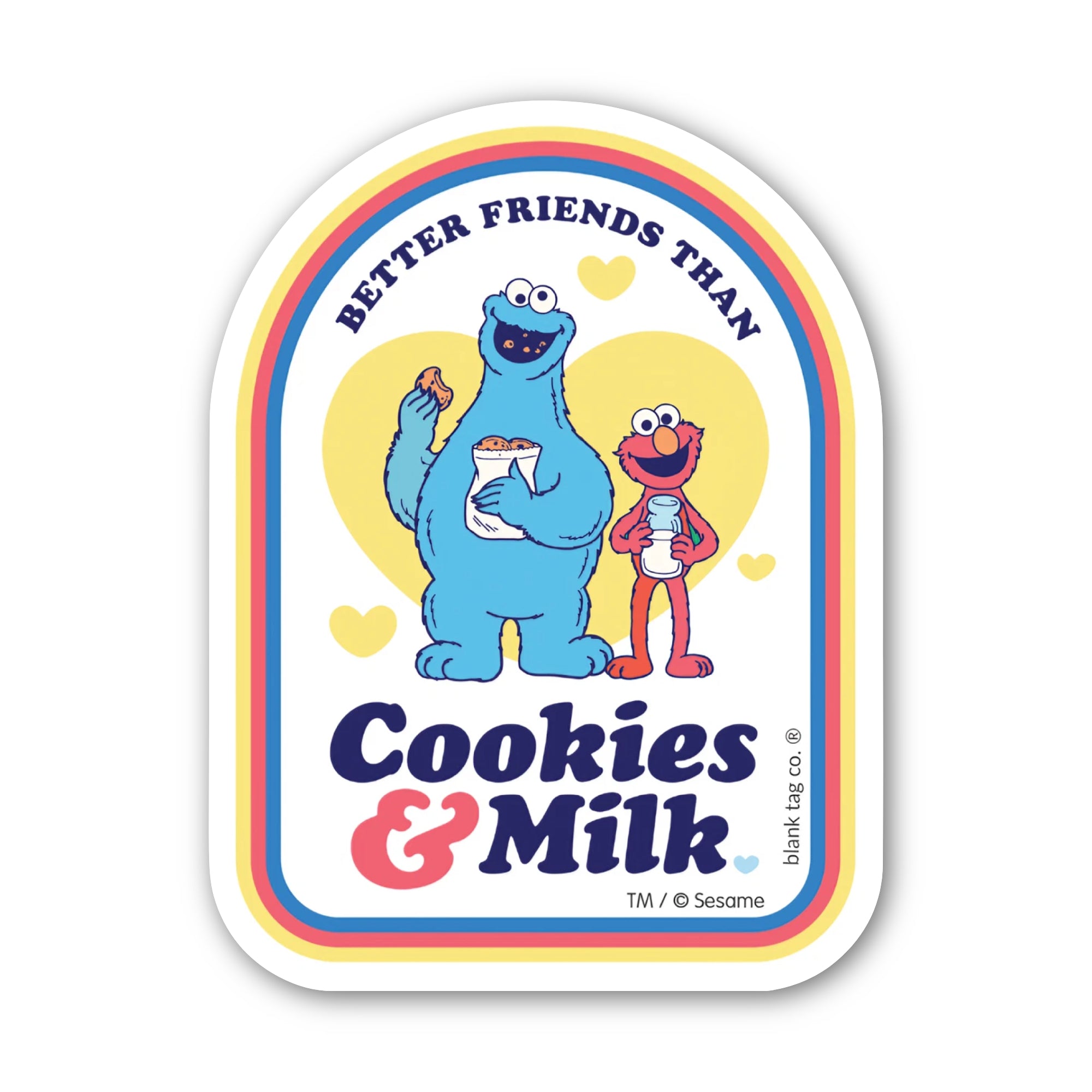 Sesame Street® Waterproof Sticker - Better Friends Than Cookies & Milk