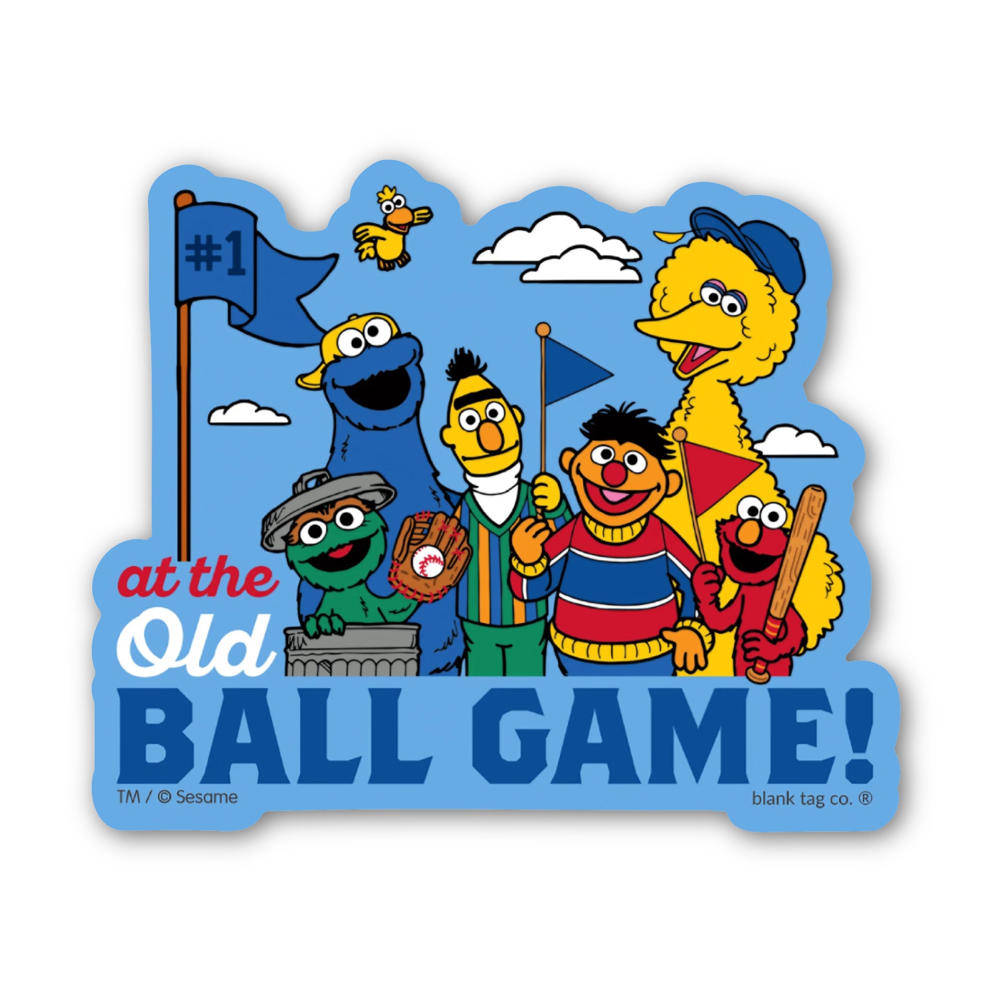Sesame Street® Waterproof Sticker - At Old Ball Game