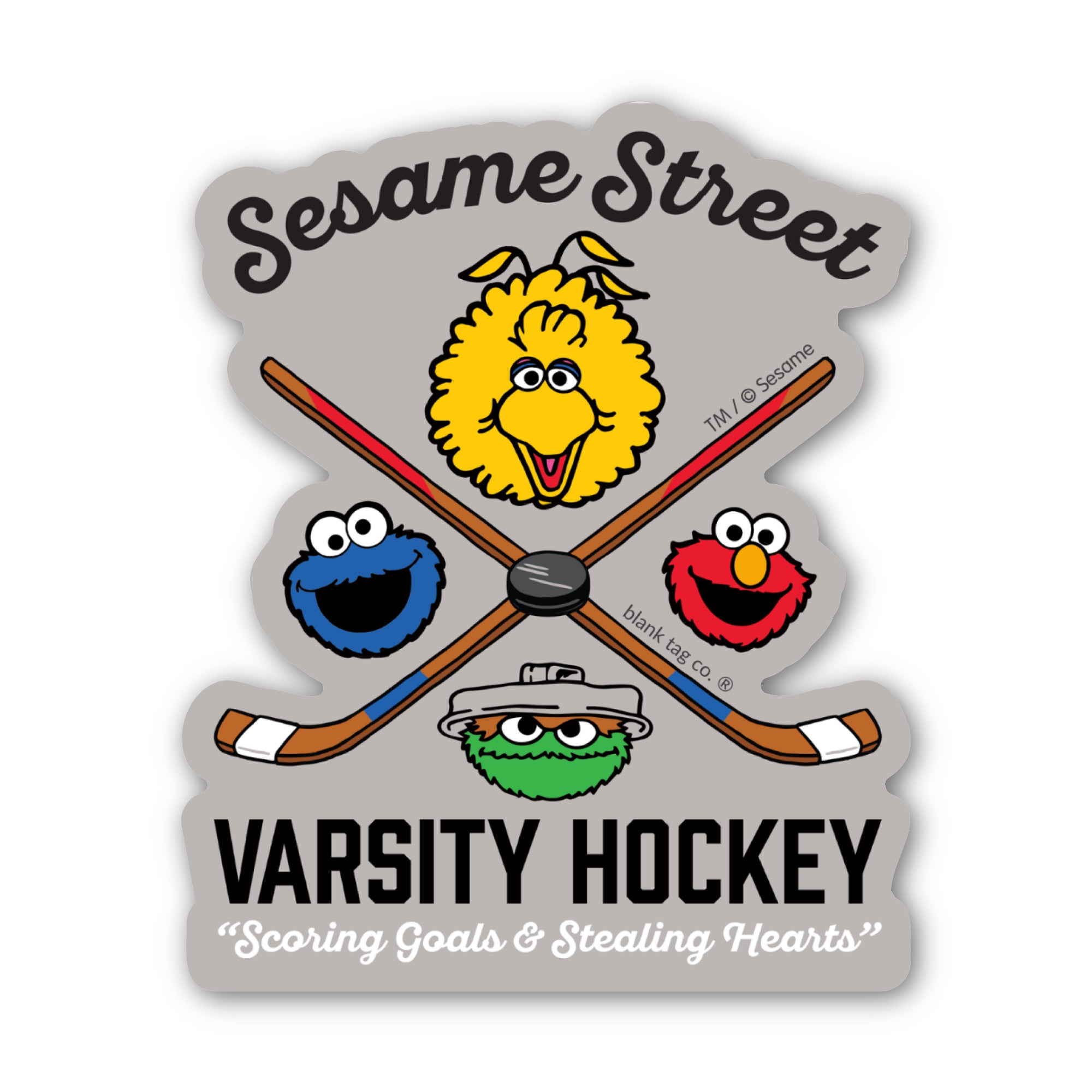 Sesame Street® Waterproof Sticker - Sesame Street Varsity Hockey
