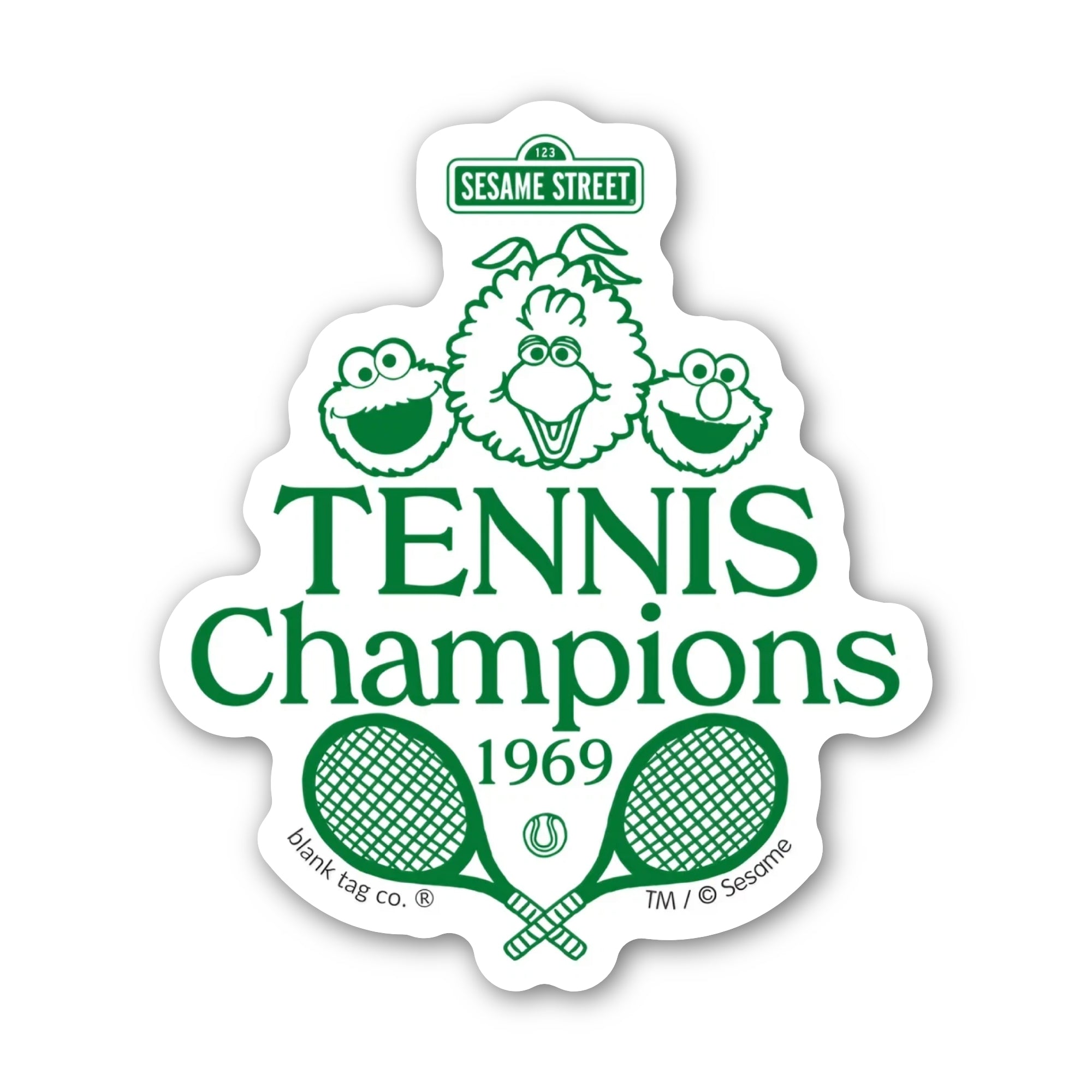 Sesame Street® Waterproof Sticker - Tennis Champions