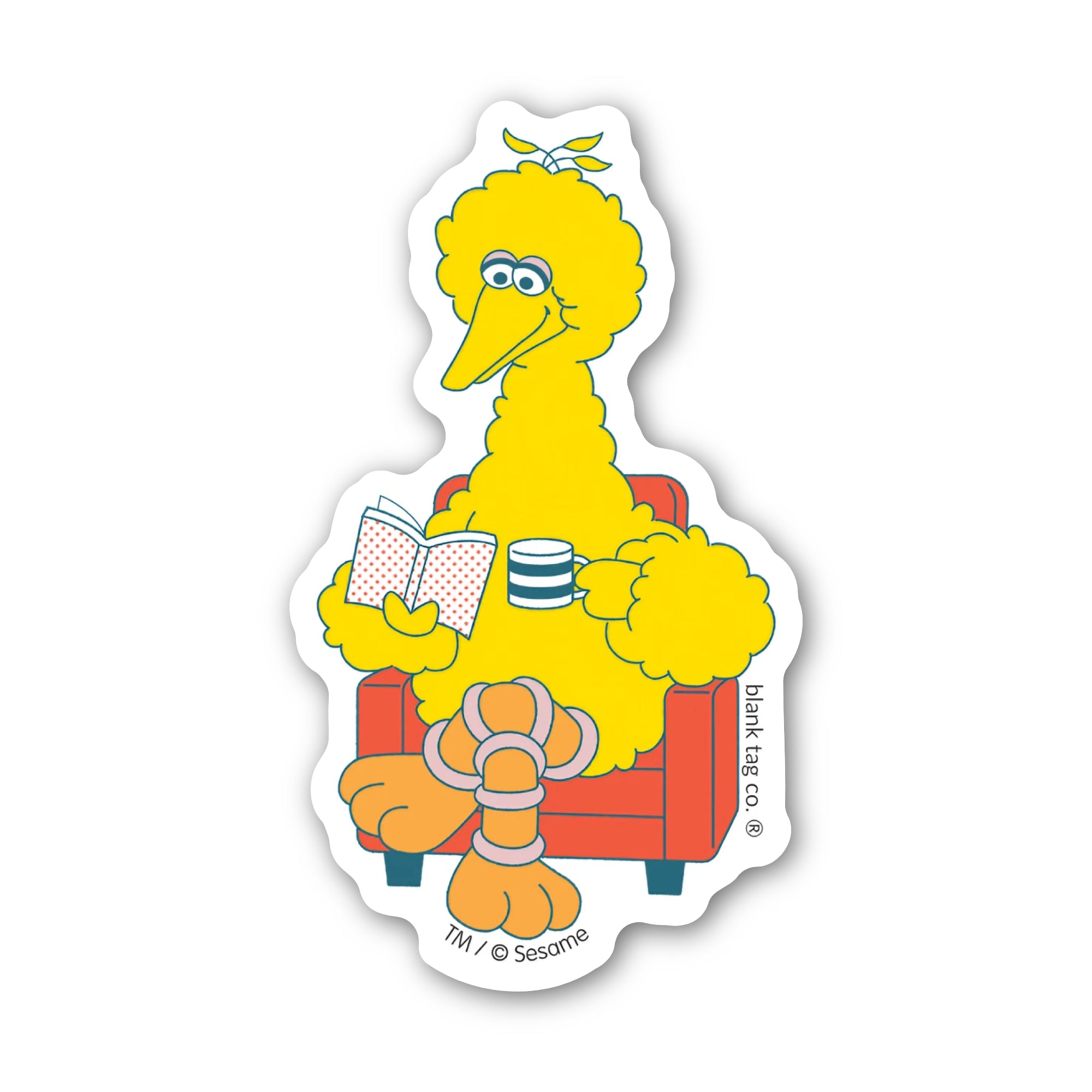 Sesame Street® Waterproof Sticker - Relaxing Big Bird