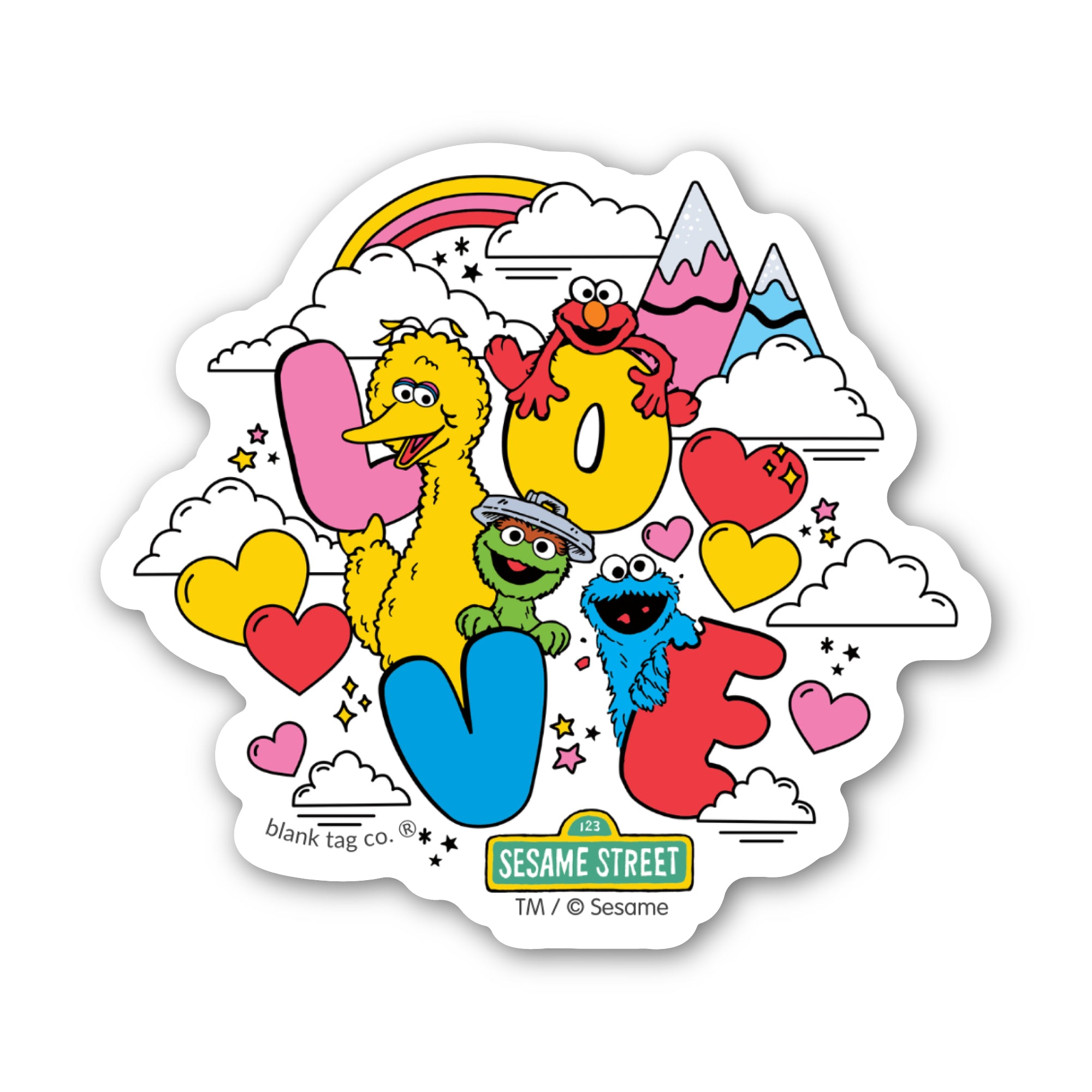 Sesame Street® Waterproof Sticker - Sesame Street Love