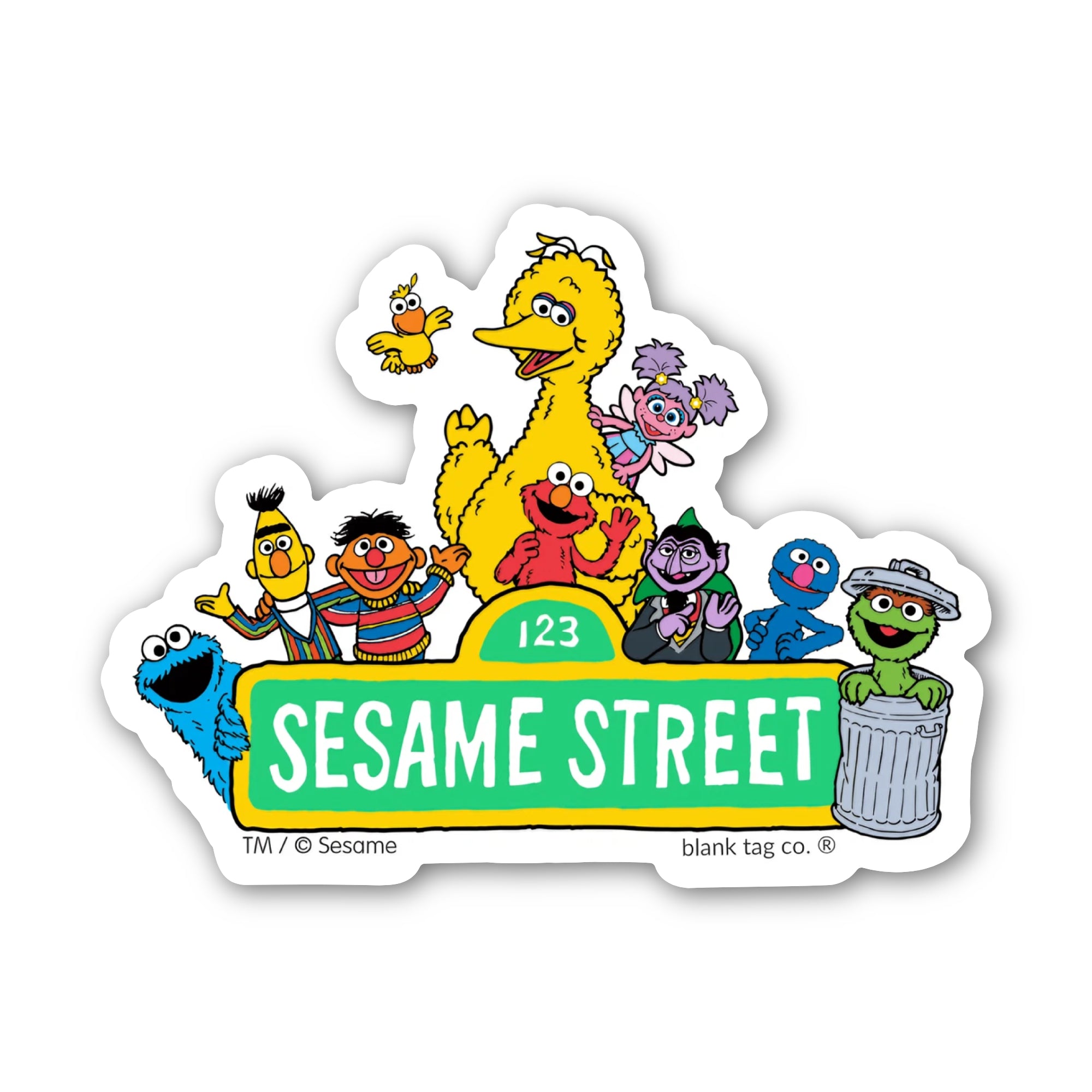 Sesame Street® Waterproof Sticker - Sesame Street Group Logo