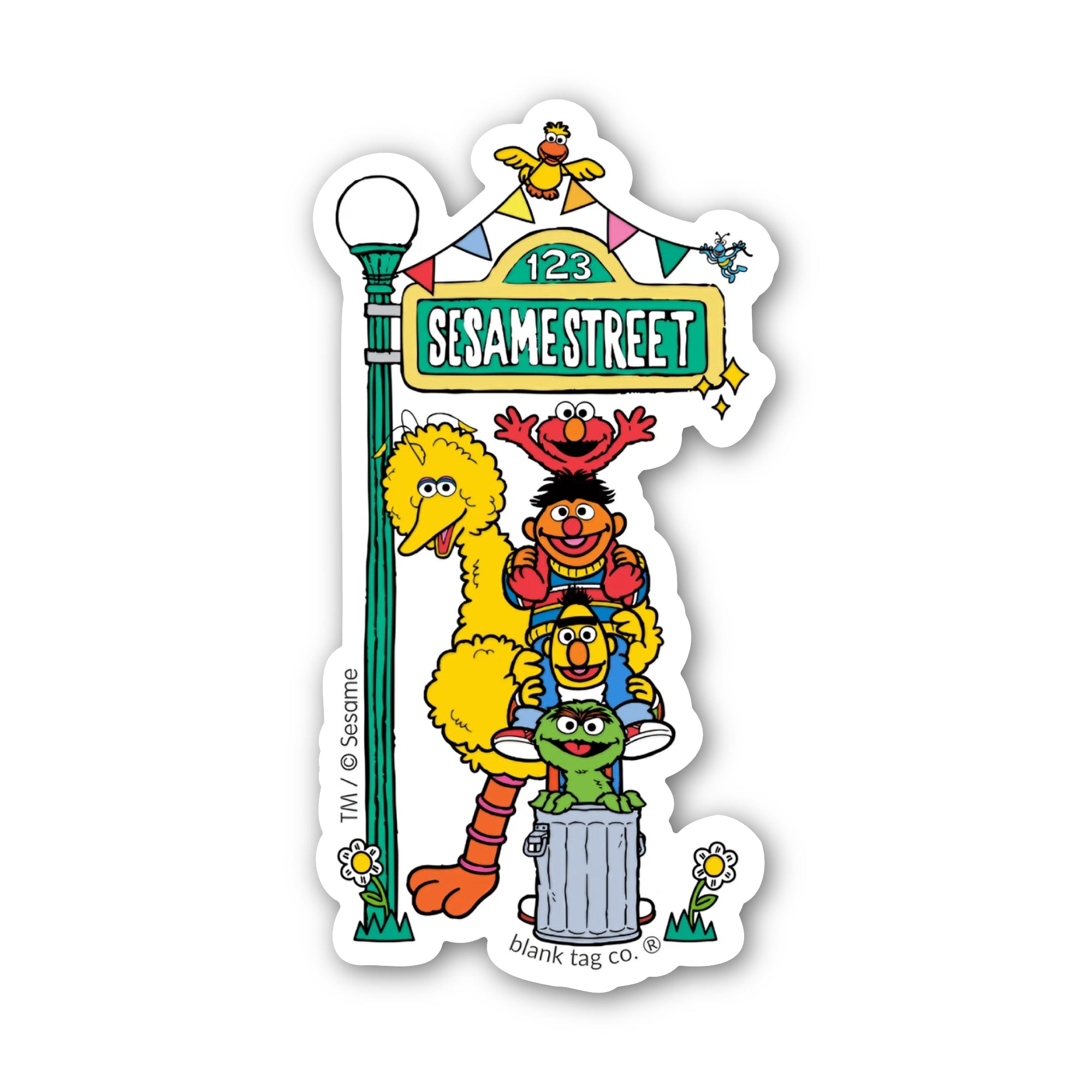 Sesame Street® Waterproof Sticker - Sesame Street Street Sign