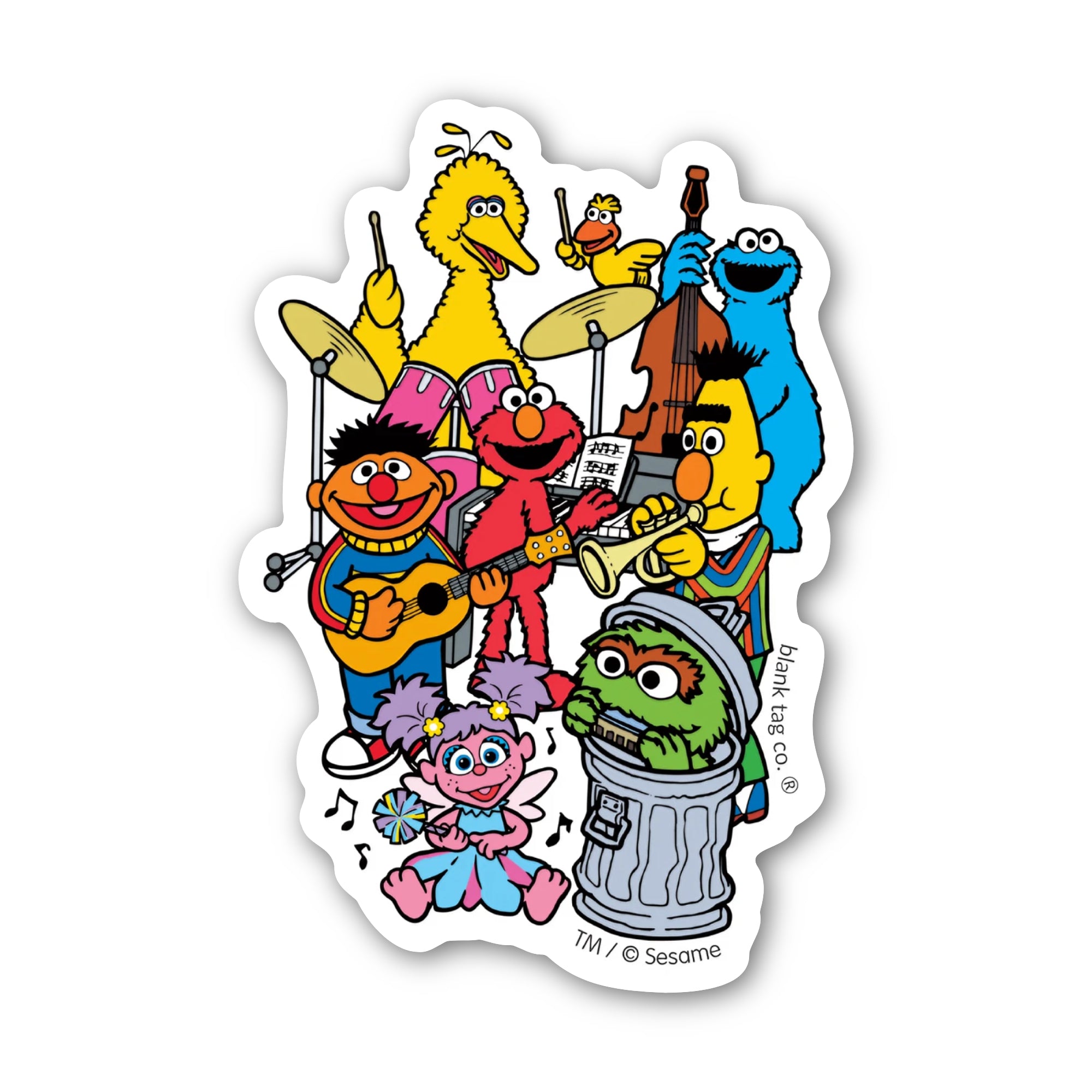 Sesame Street® Waterproof Sticker - Sesame Street Band