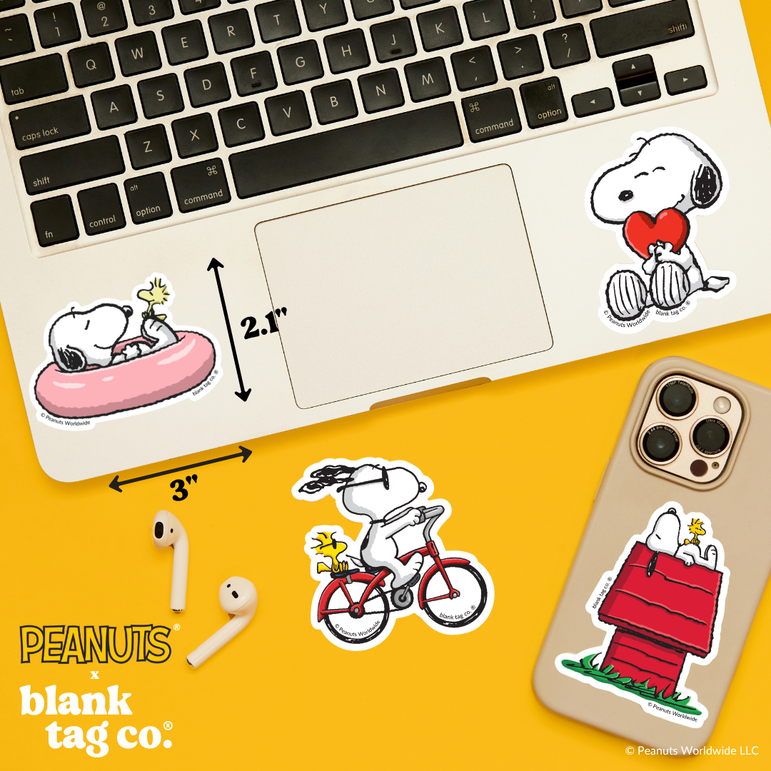 Peanuts® Waterproof Sticker - Snoopy and Woodstock On A Float Tube
