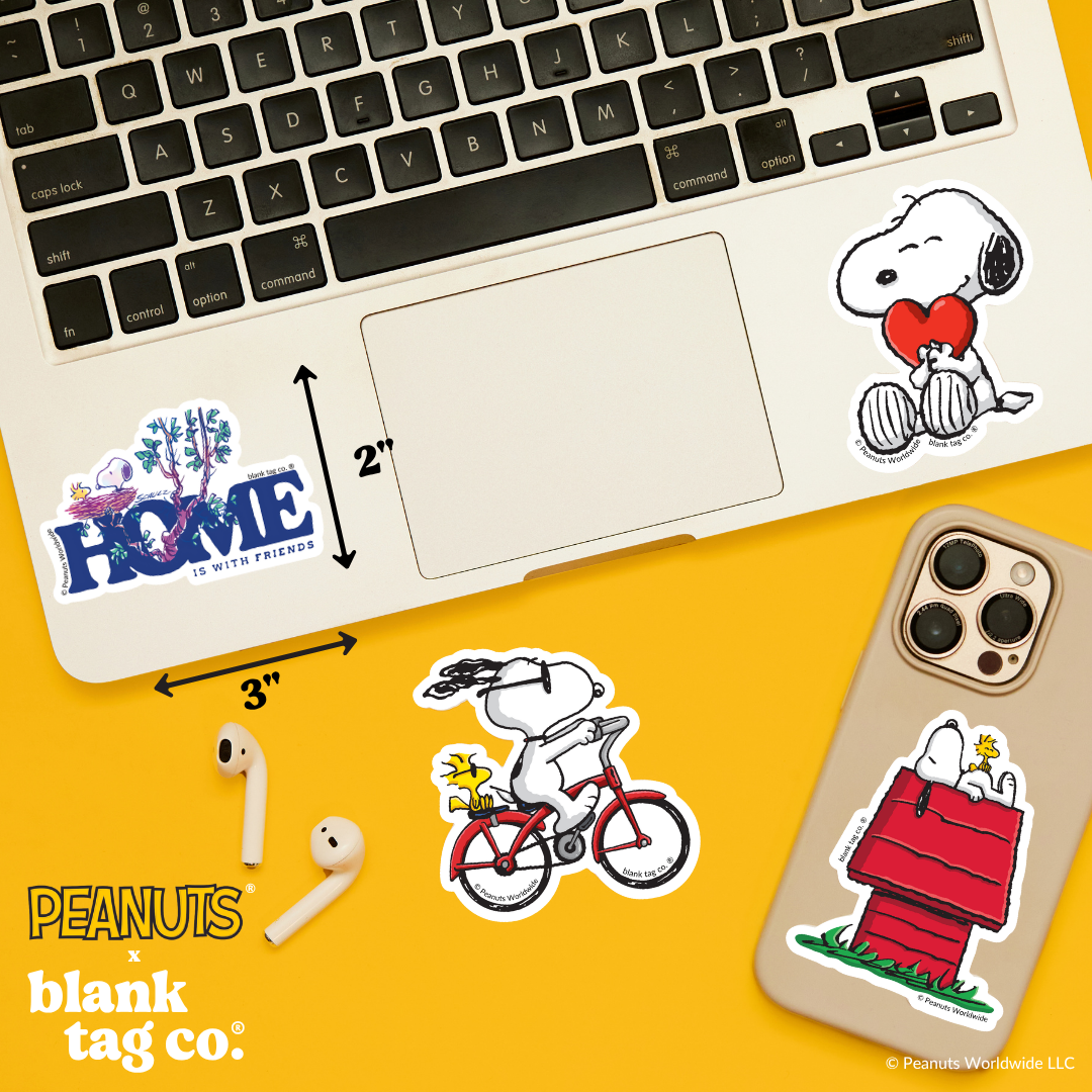 Peanuts® Waterproof Sticker - Home Is With Friends