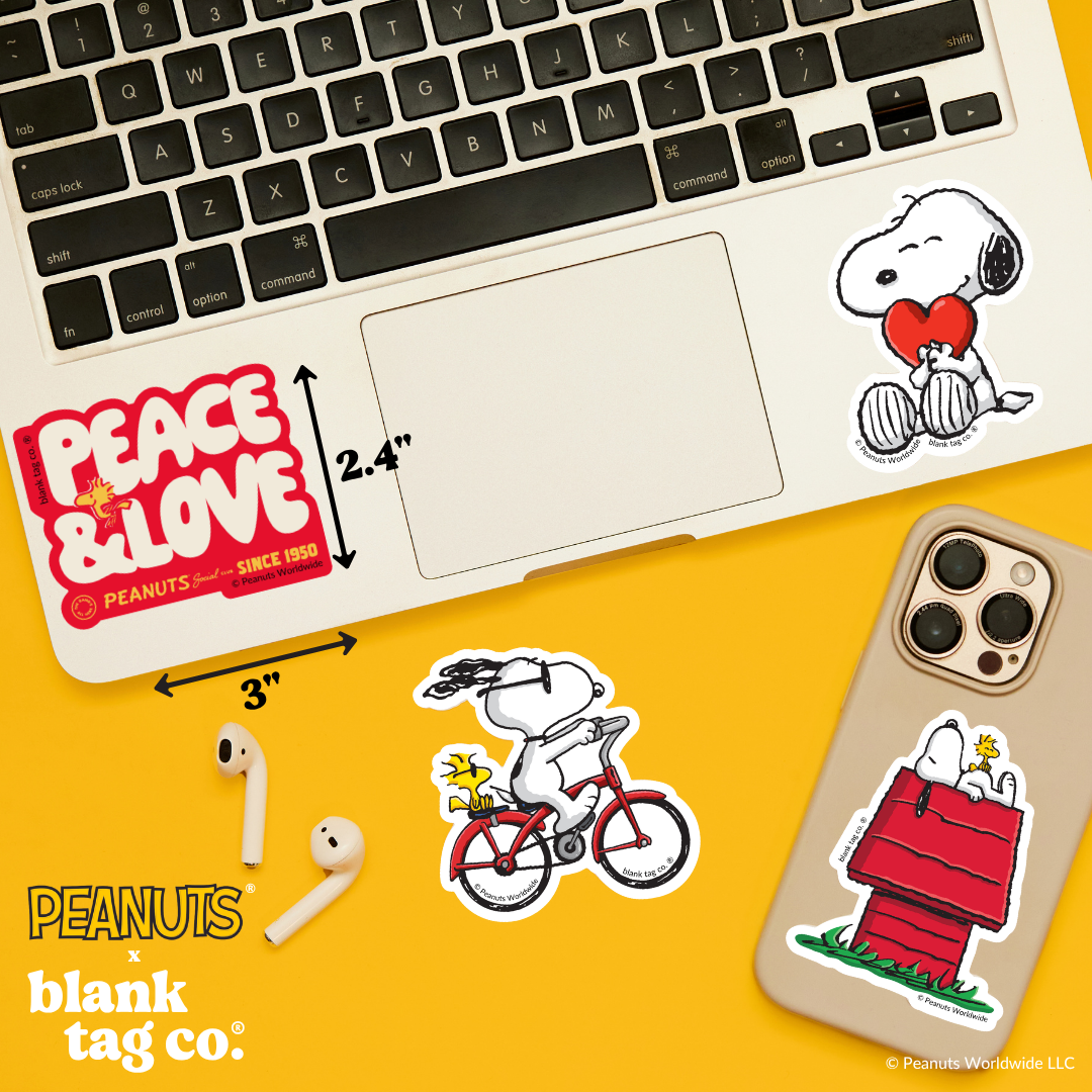 Peanuts® Waterproof Sticker - Peace and Love