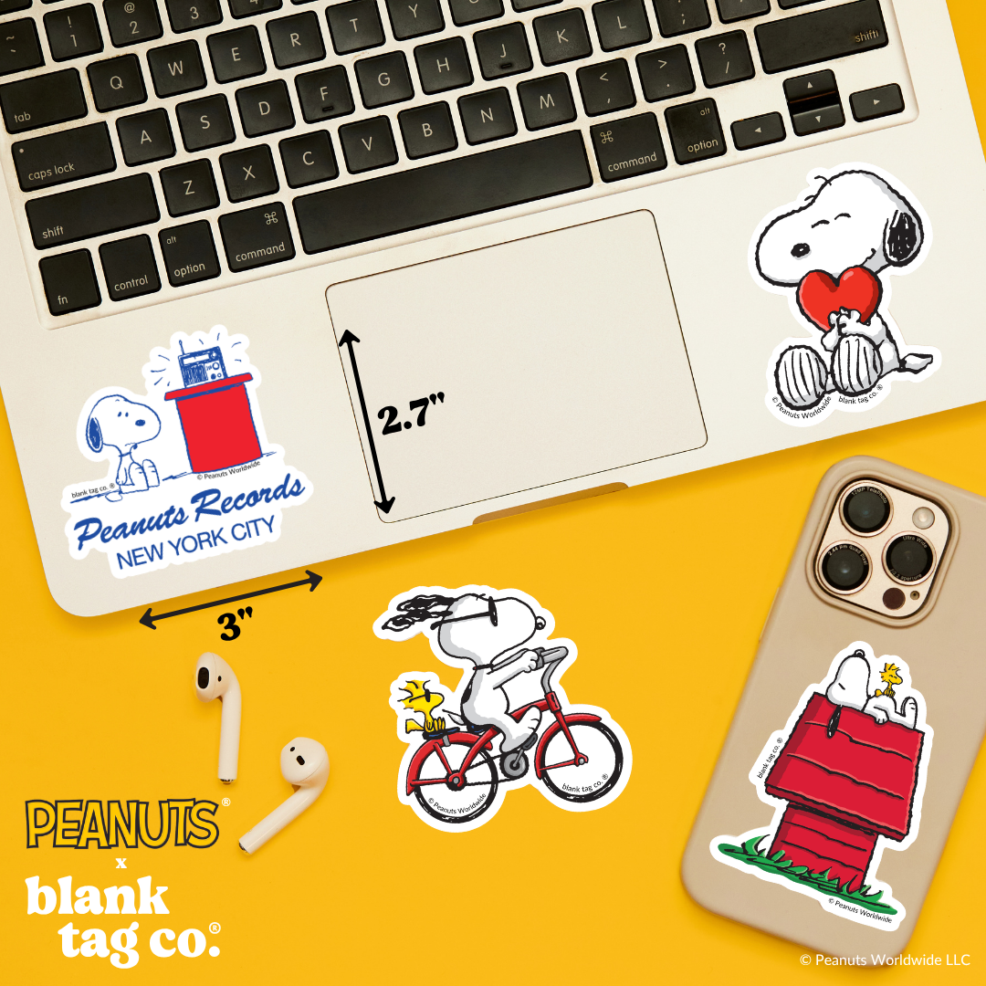 Peanuts® Waterproof Sticker - Peanuts Records (Snoopy)