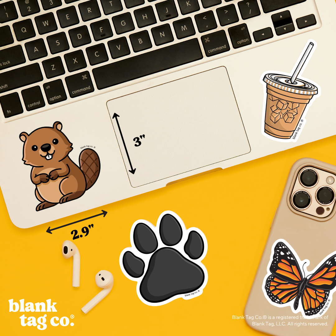Blank Tag Co.® Waterproof Sticker - Beaver