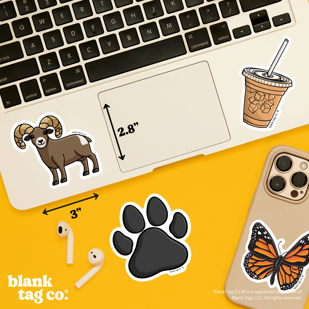 Blank Tag Co.® Waterproof Sticker - Big Horn Sheep