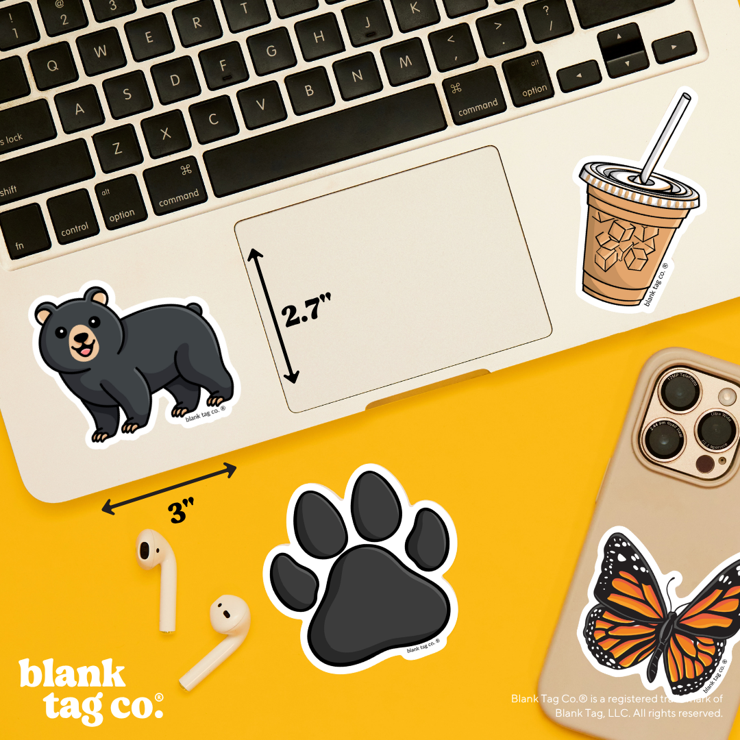 Blank Tag Co.® Waterproof Sticker - Black Bear