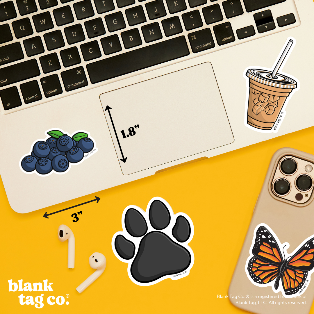 Blank Tag Co.® Waterproof Sticker - Blueberries