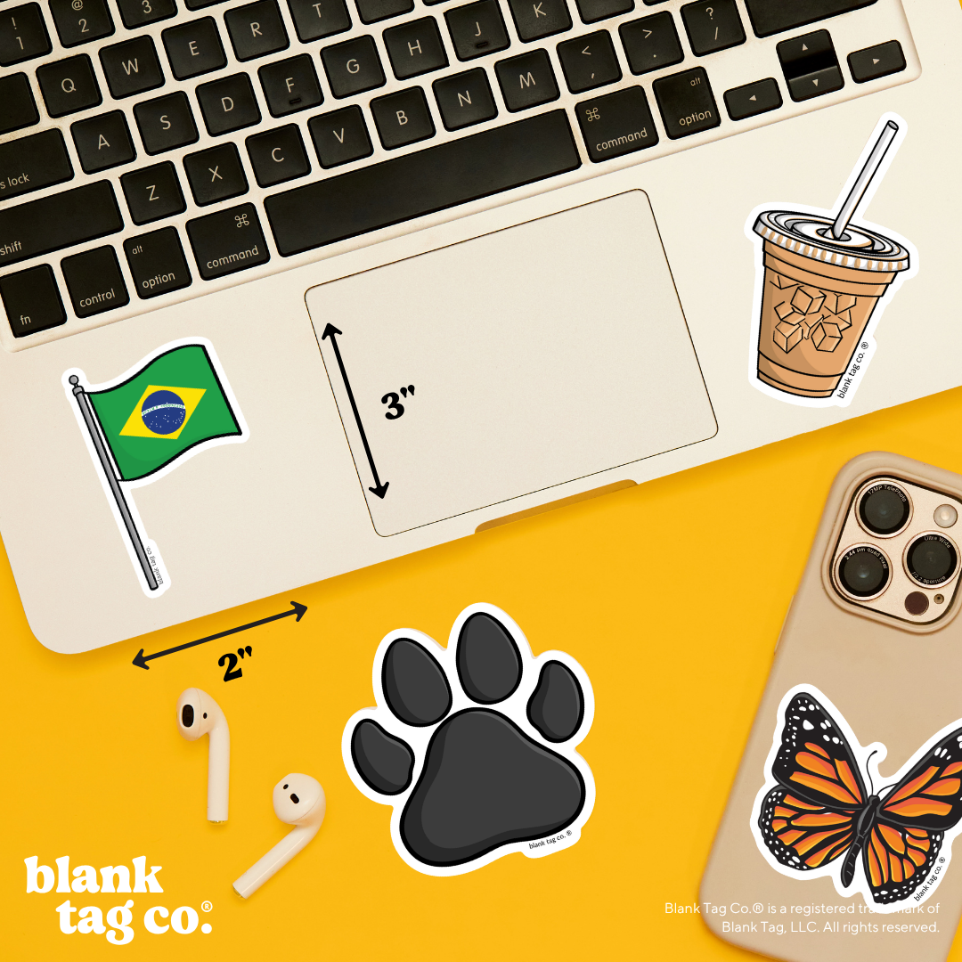 Blank Tag Co.® Waterproof Sticker - Brazil Flag