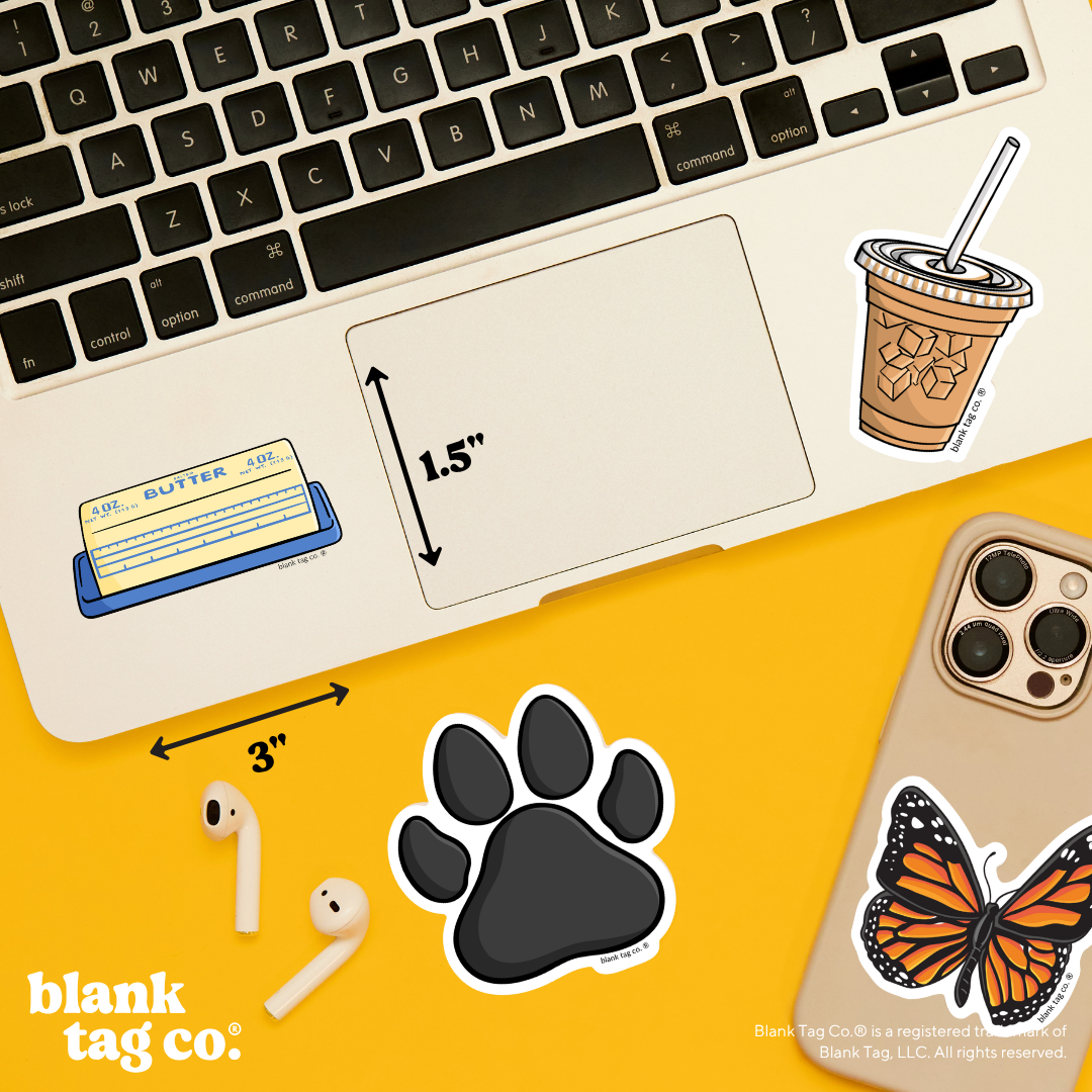 Blank Tag Co.® Waterproof Sticker - Butter